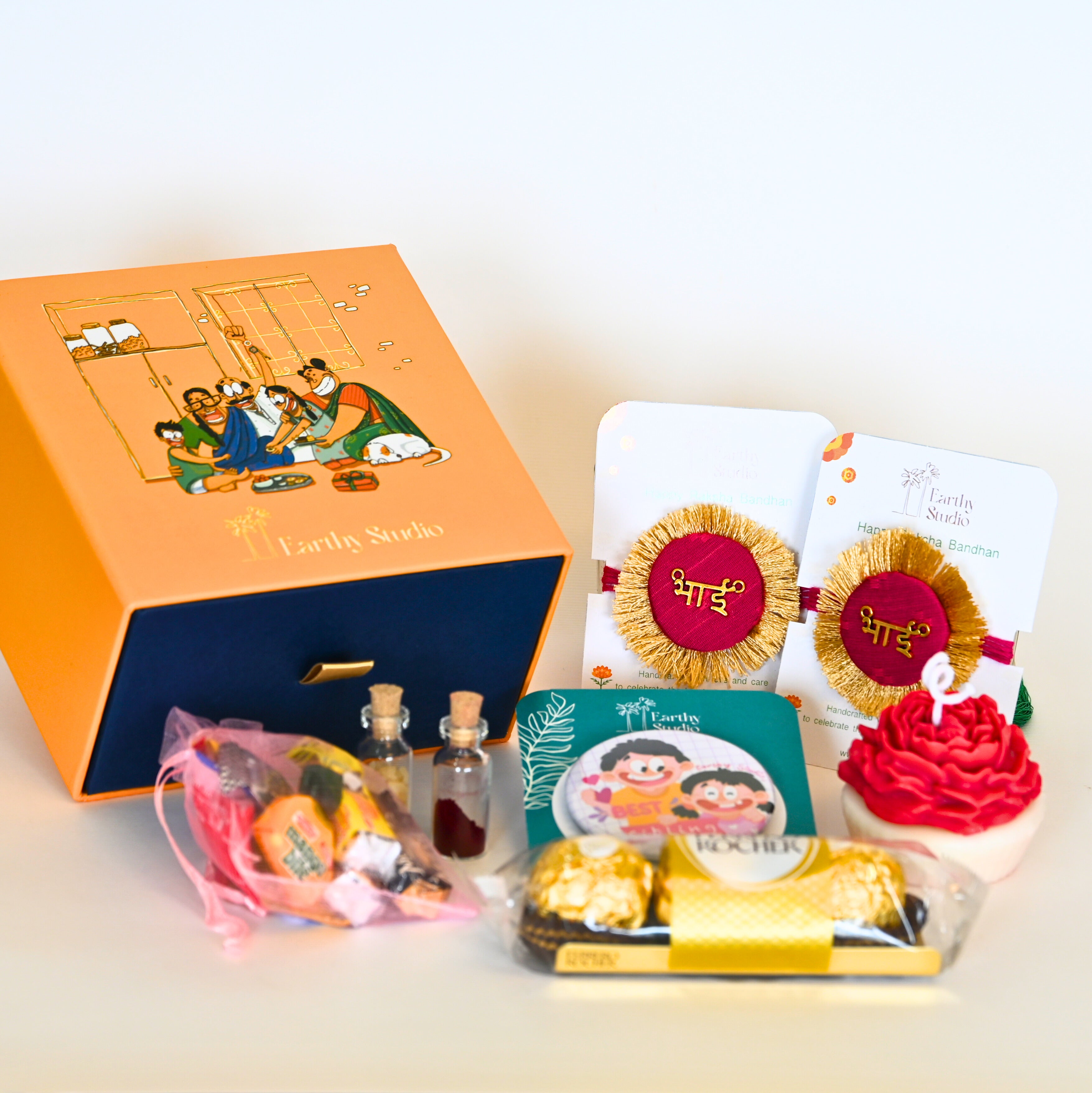 Red Shield Rakhi Premium Gift Box
