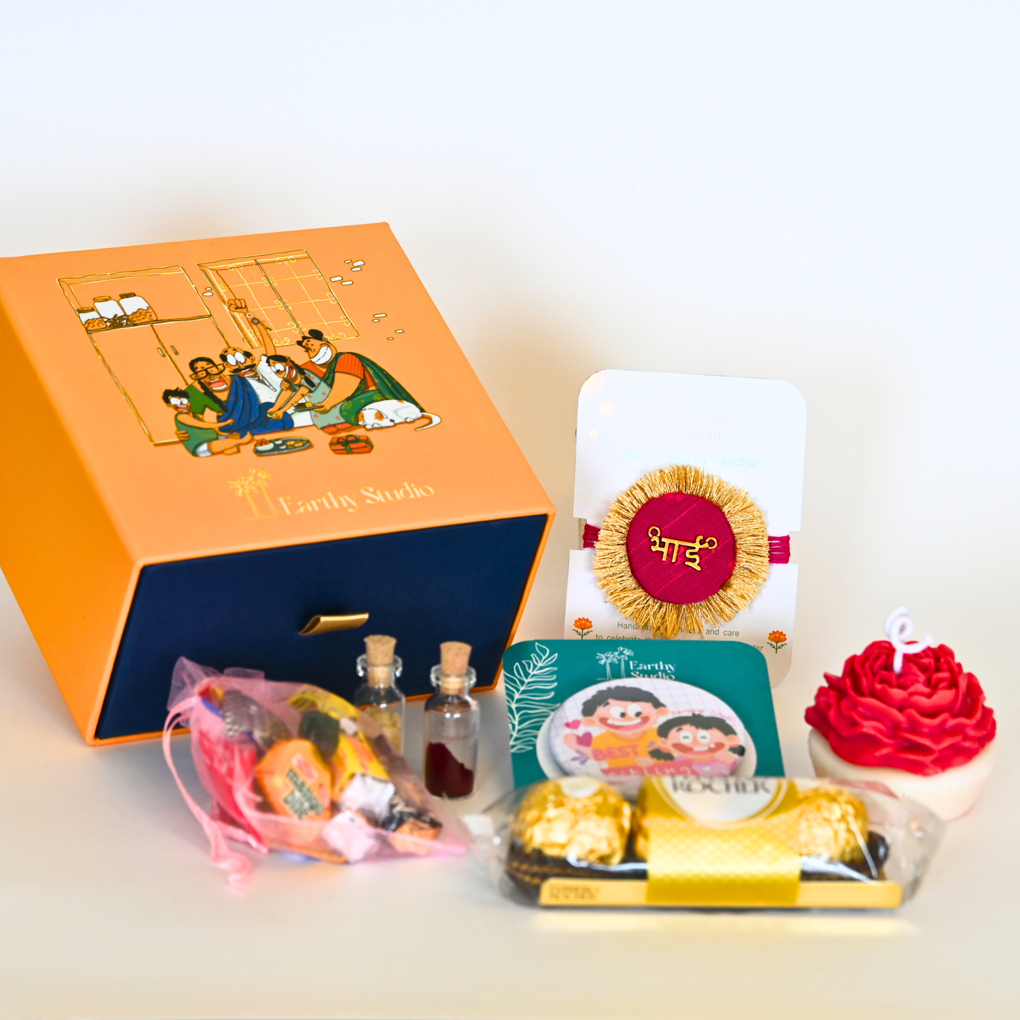 Red Shield Rakhi Premium Gift Box