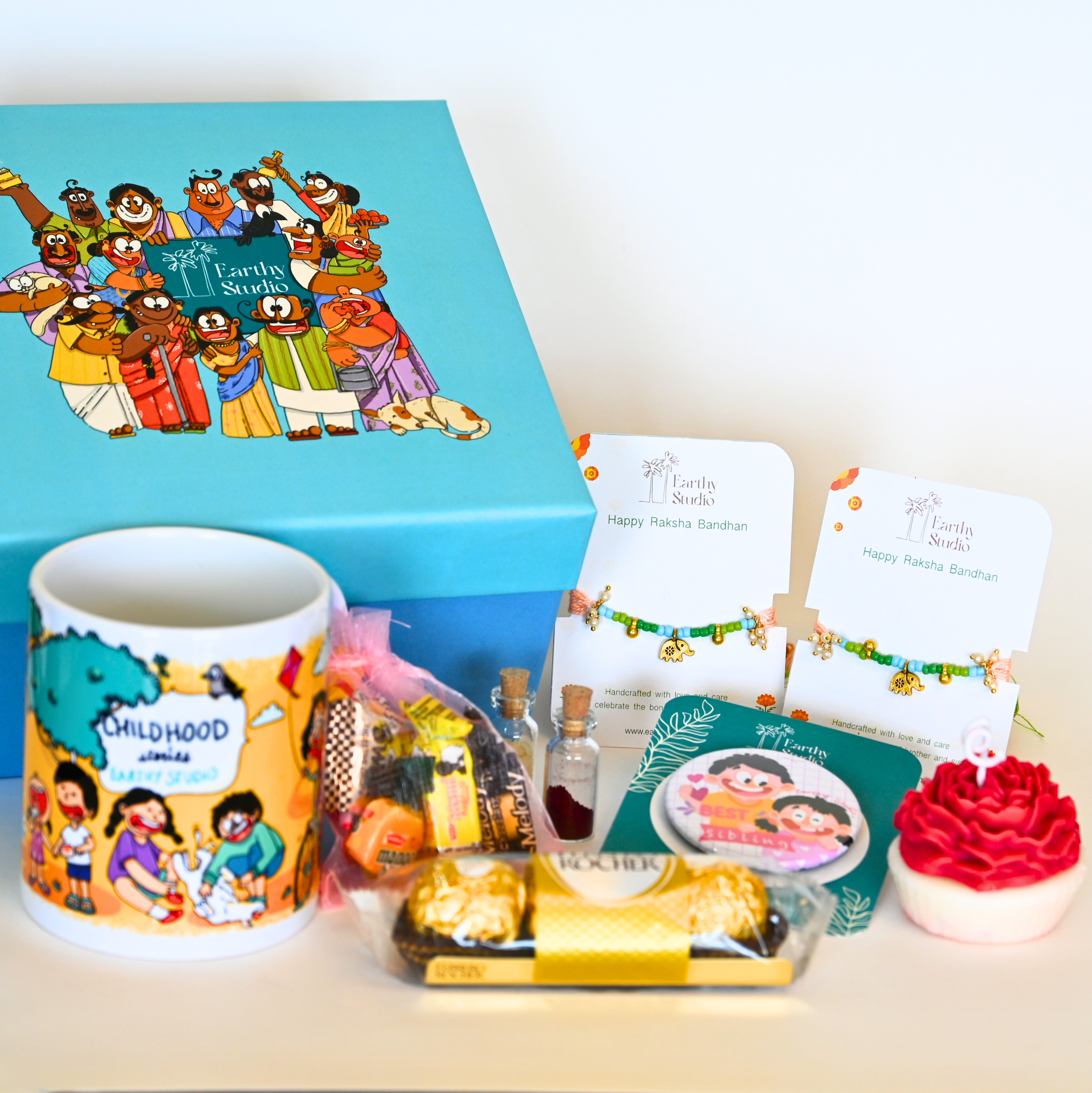 Elephant Charm Rakhi Deluxe Gift Box