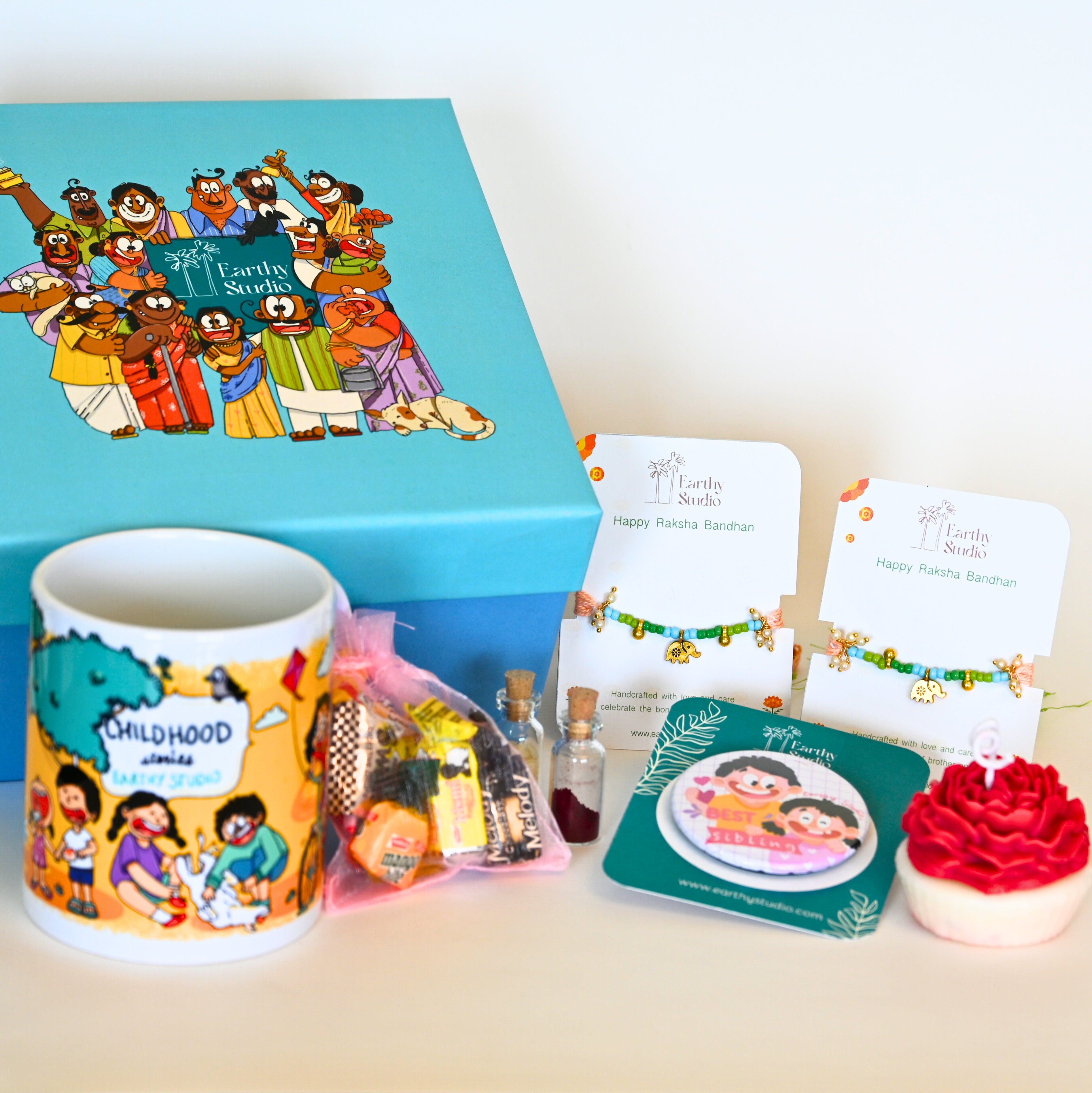 Elephant Charm Rakhi Deluxe Gift Box