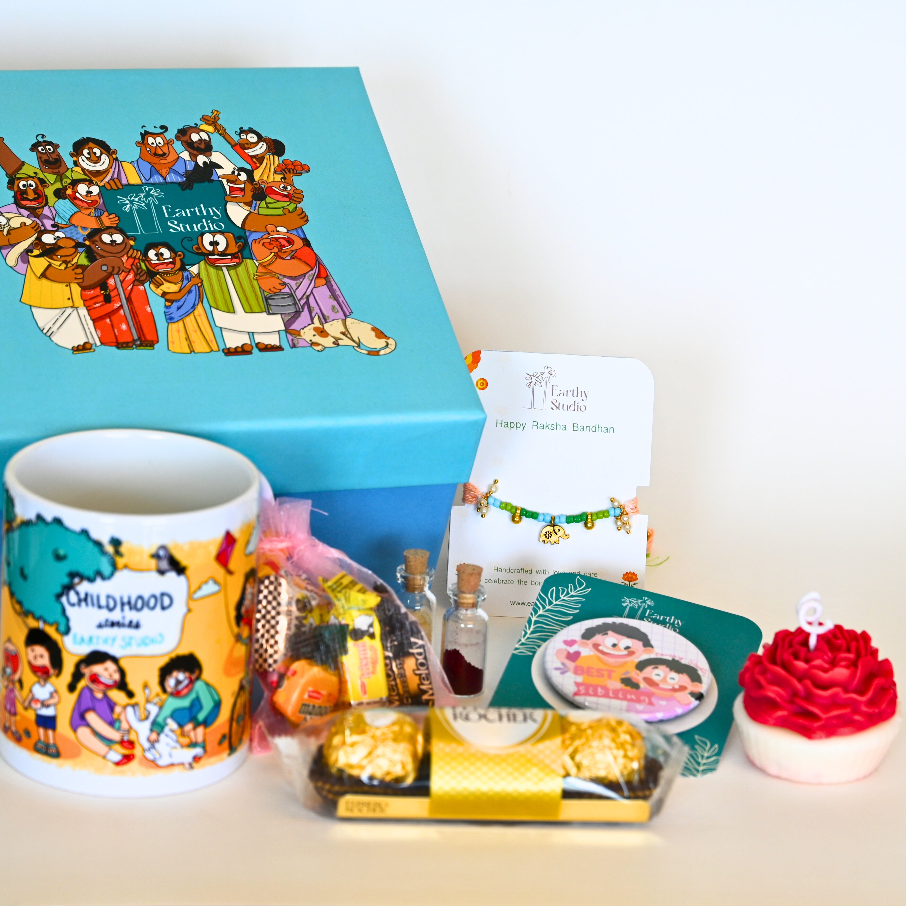 Elephant Charm Rakhi Deluxe Gift Box