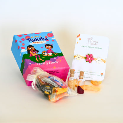 Flower Rakhi Mini Gift Box