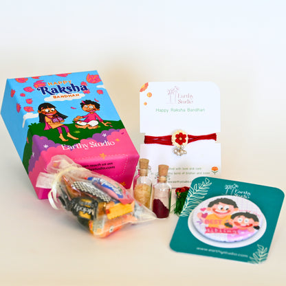 Flower Bead Rakhi Mini Gift Box
