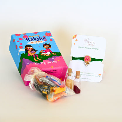 Flower Bead Rakhi Mini Gift Box