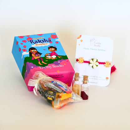 Flower Rakhi Mini Gift Box