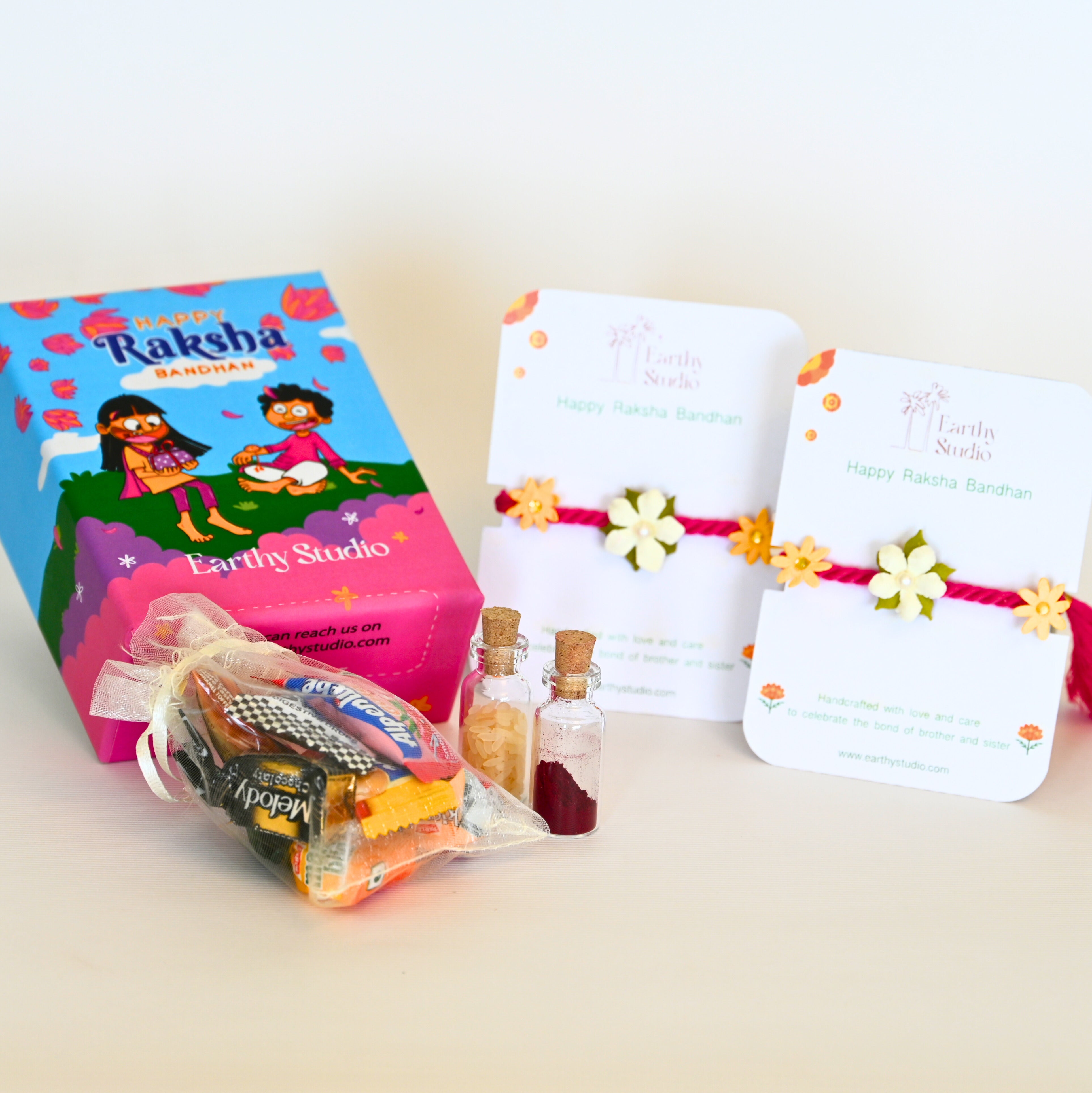 Flower Rakhi Mini Gift Box