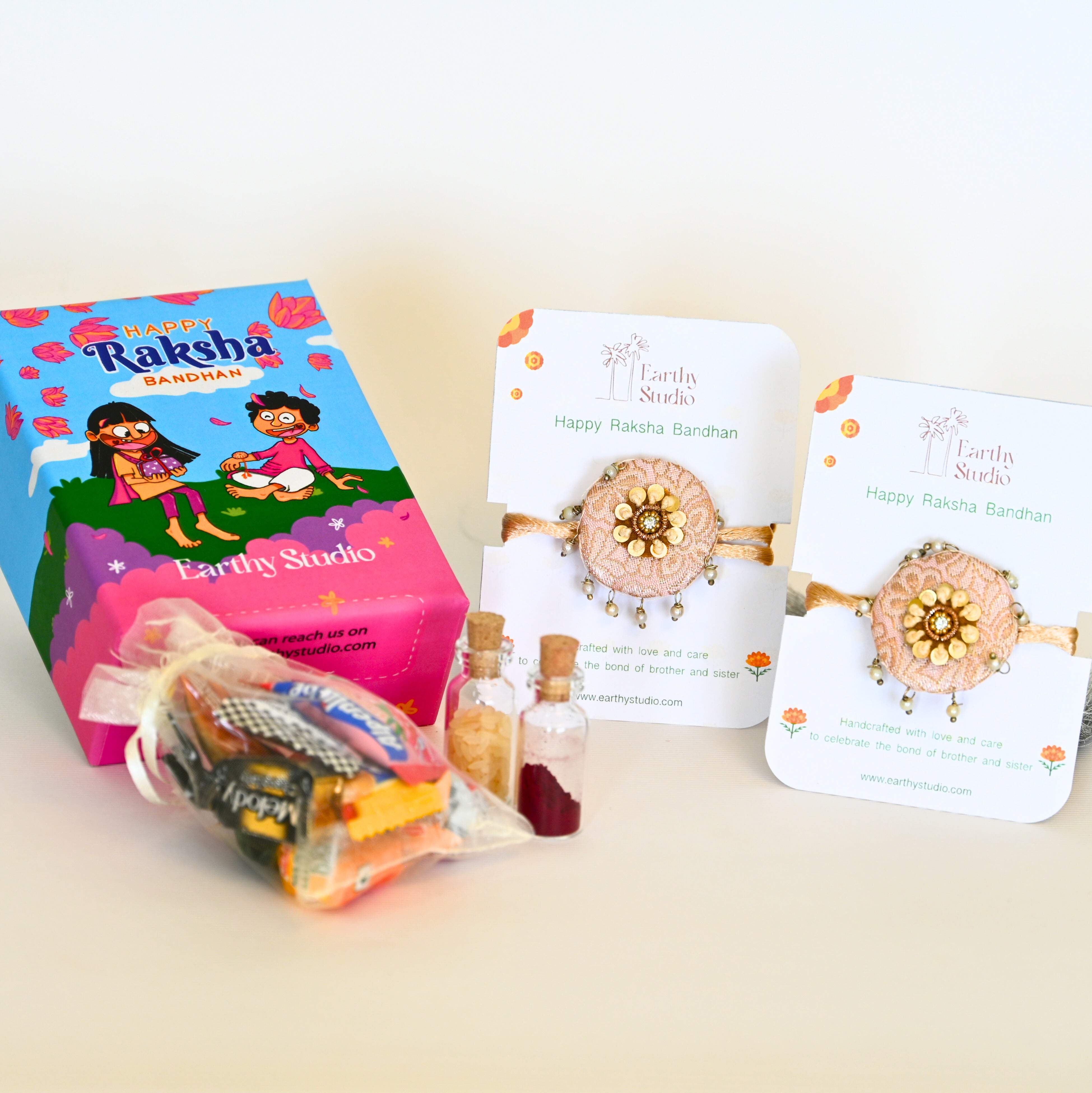 Silver Shield Rakhi Mini Gift Box