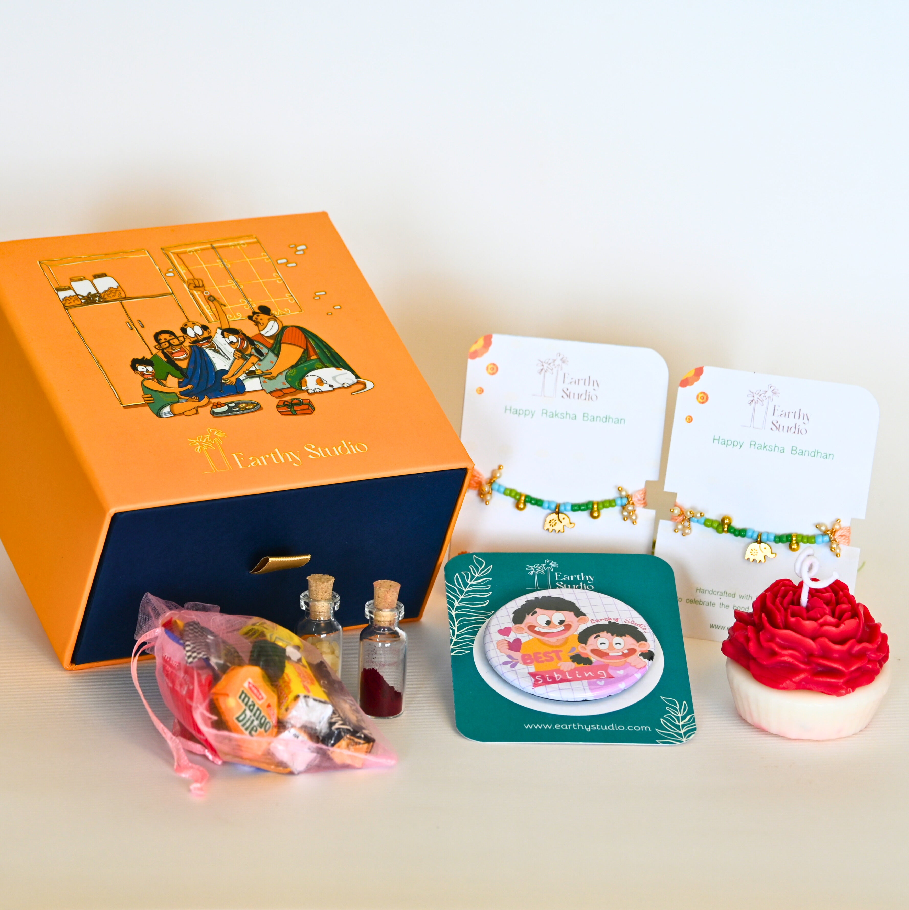 Elephant Charm Rakhi Premium Gift Box