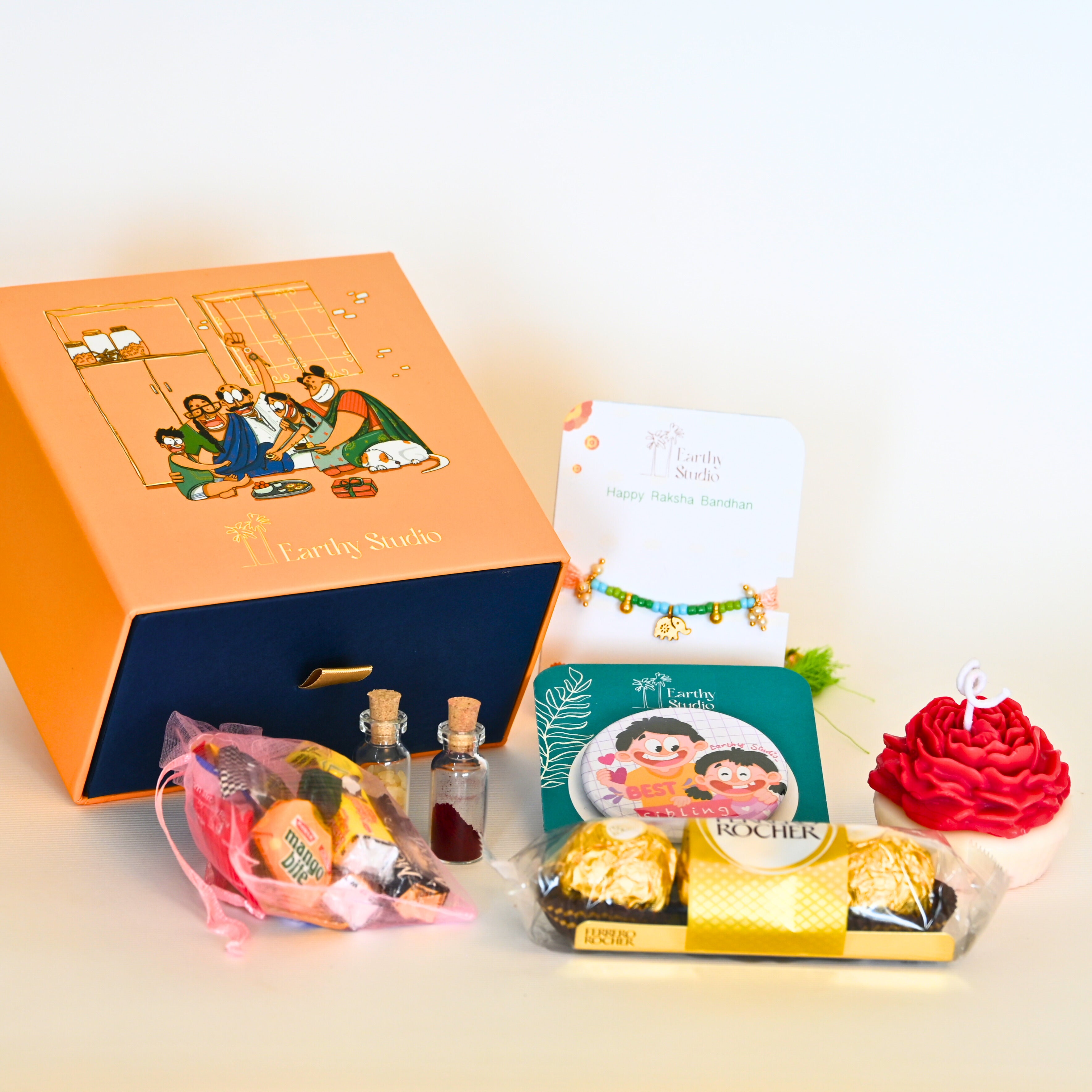 Elephant Charm Rakhi Premium Gift Box