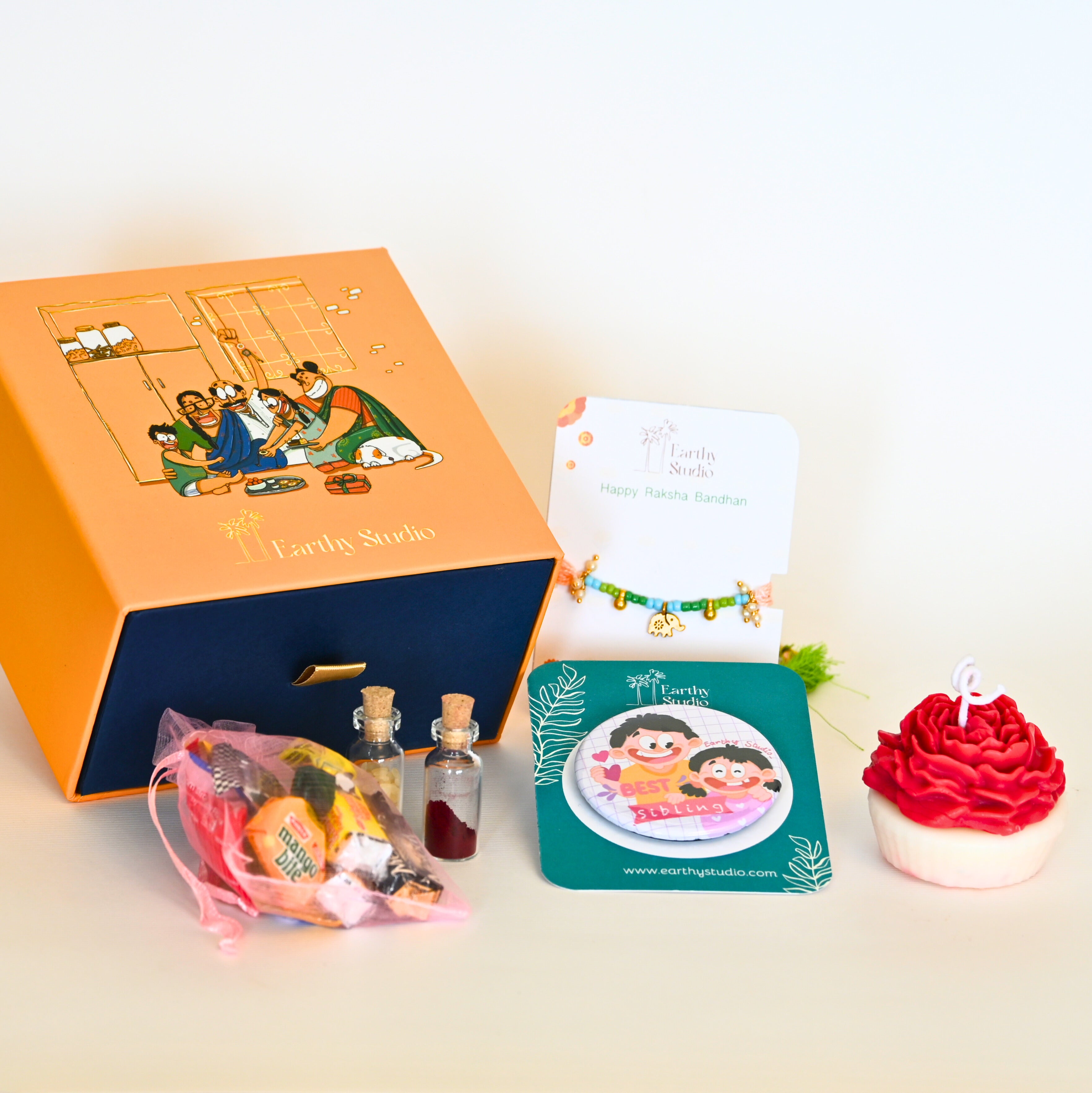 Elephant Charm Rakhi Premium Gift Box