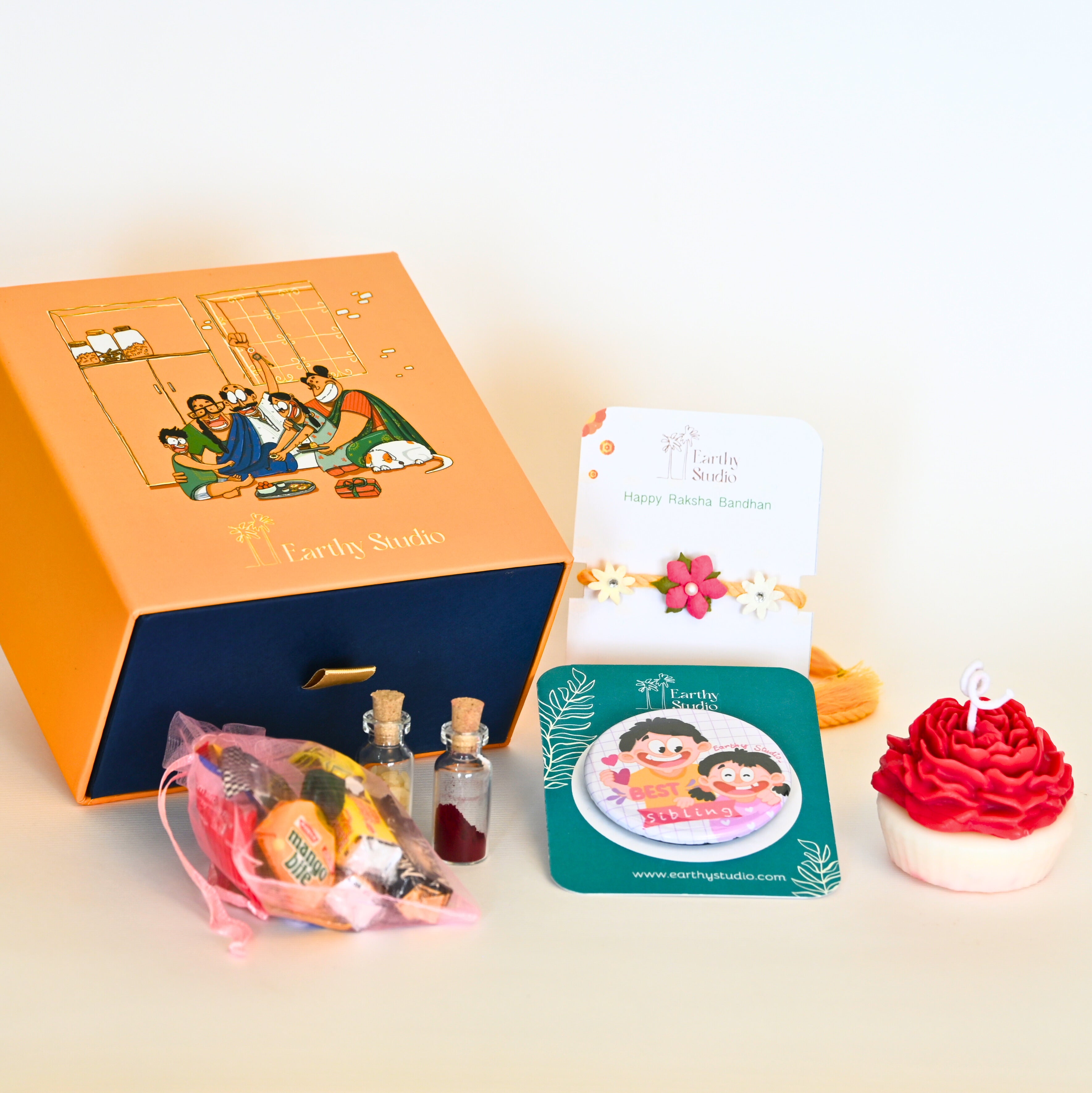 Flower Rakhi Premium Gift Box