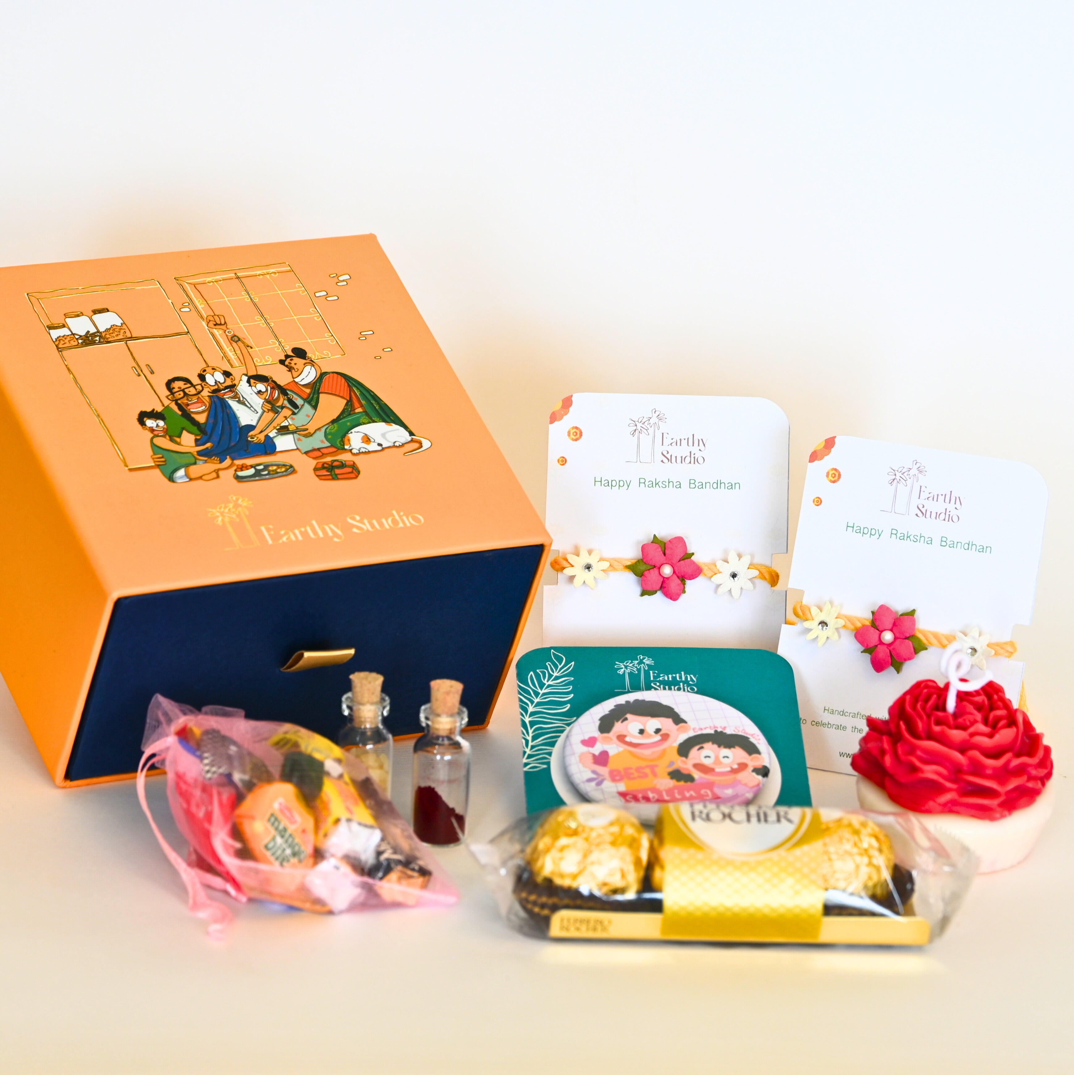 Flower Rakhi Premium Gift Box