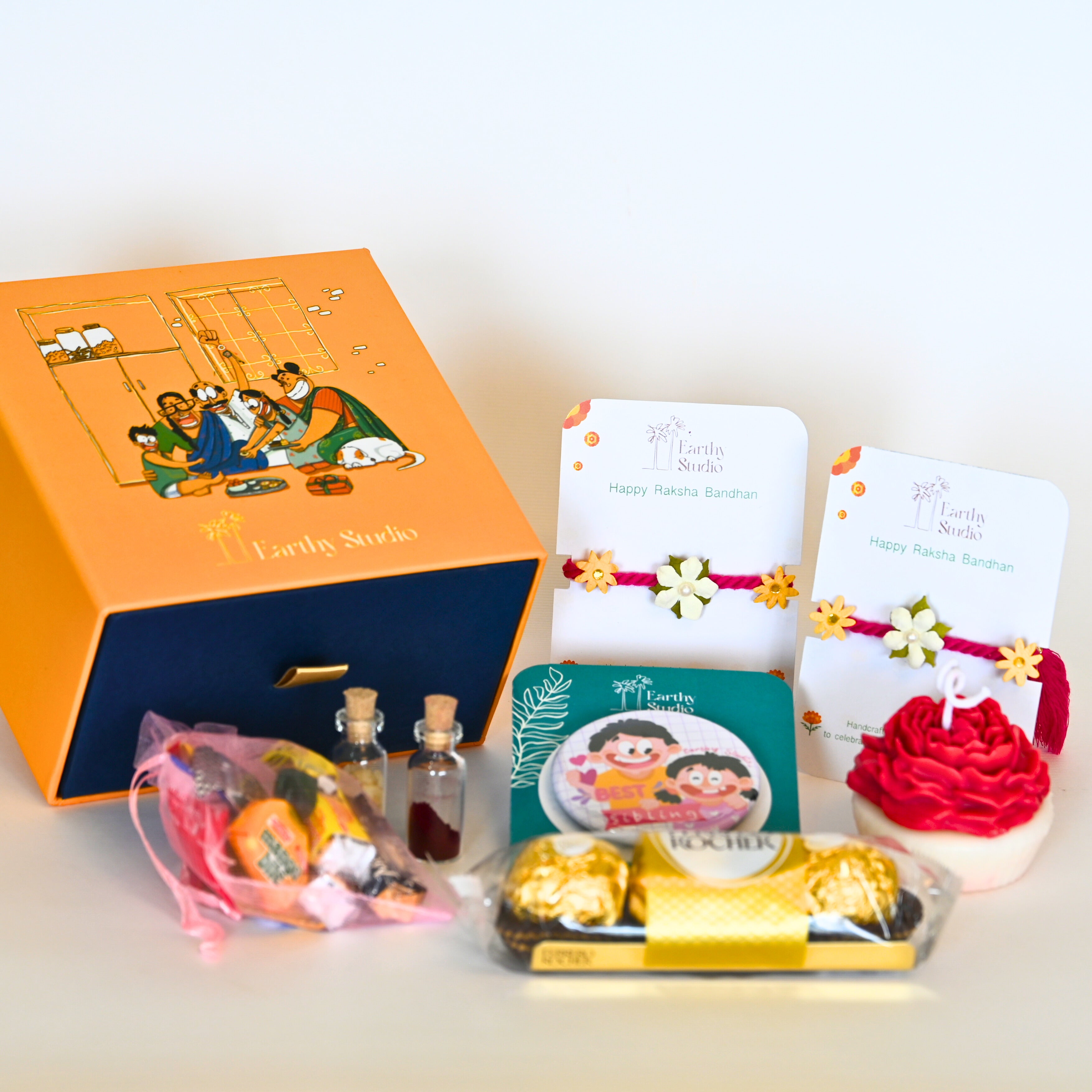 Flower Rakhi Premium Gift Box