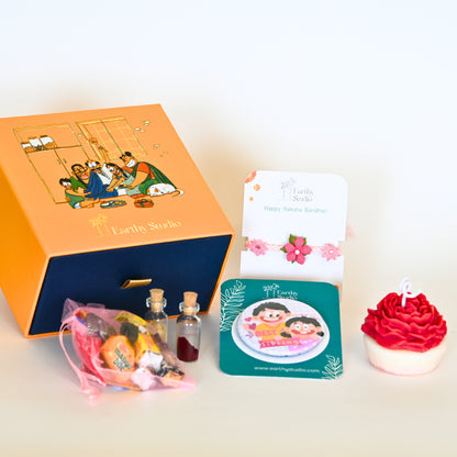 Flower Rakhi Premium Gift Box