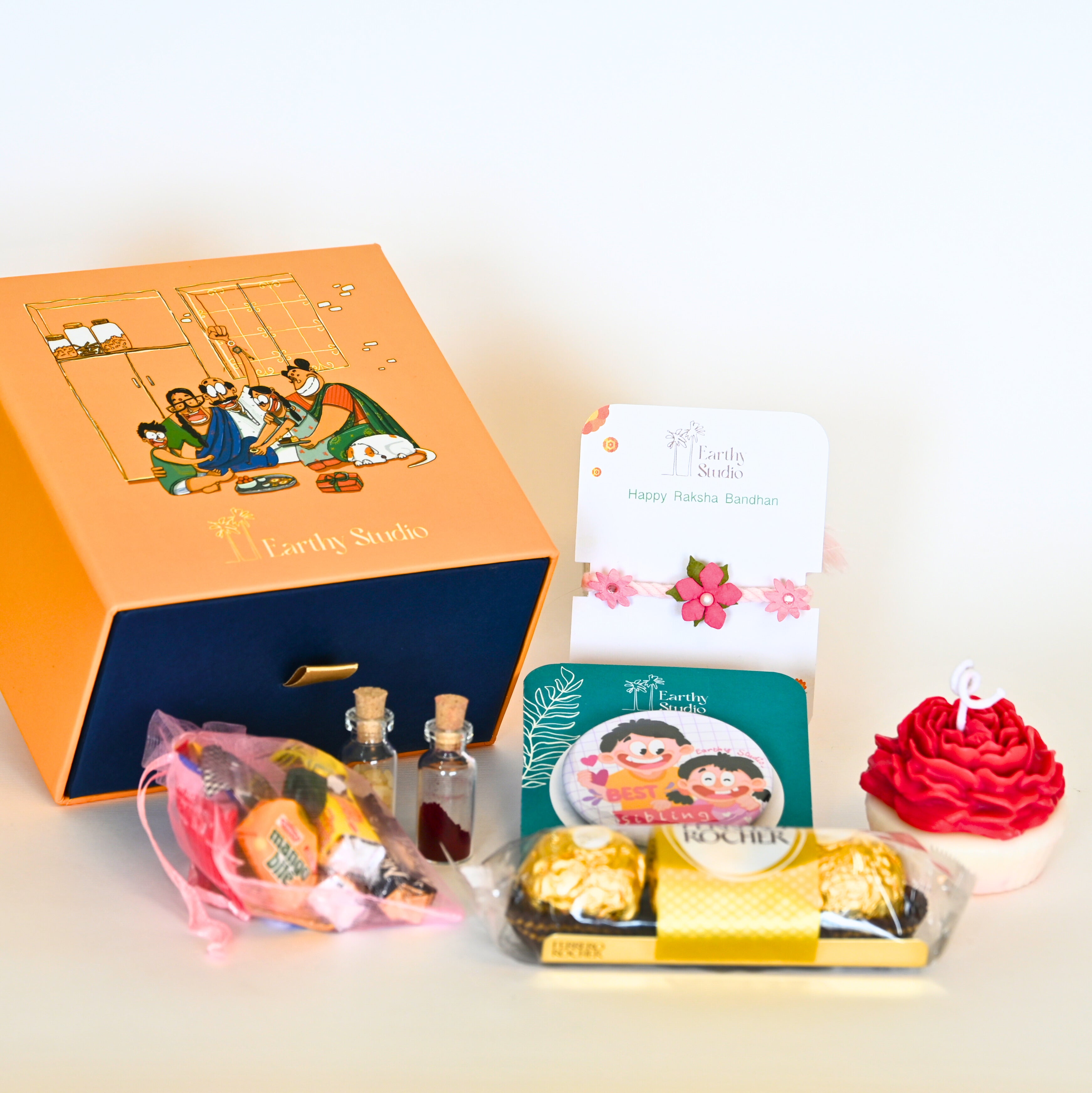 Flower Rakhi Premium Gift Box