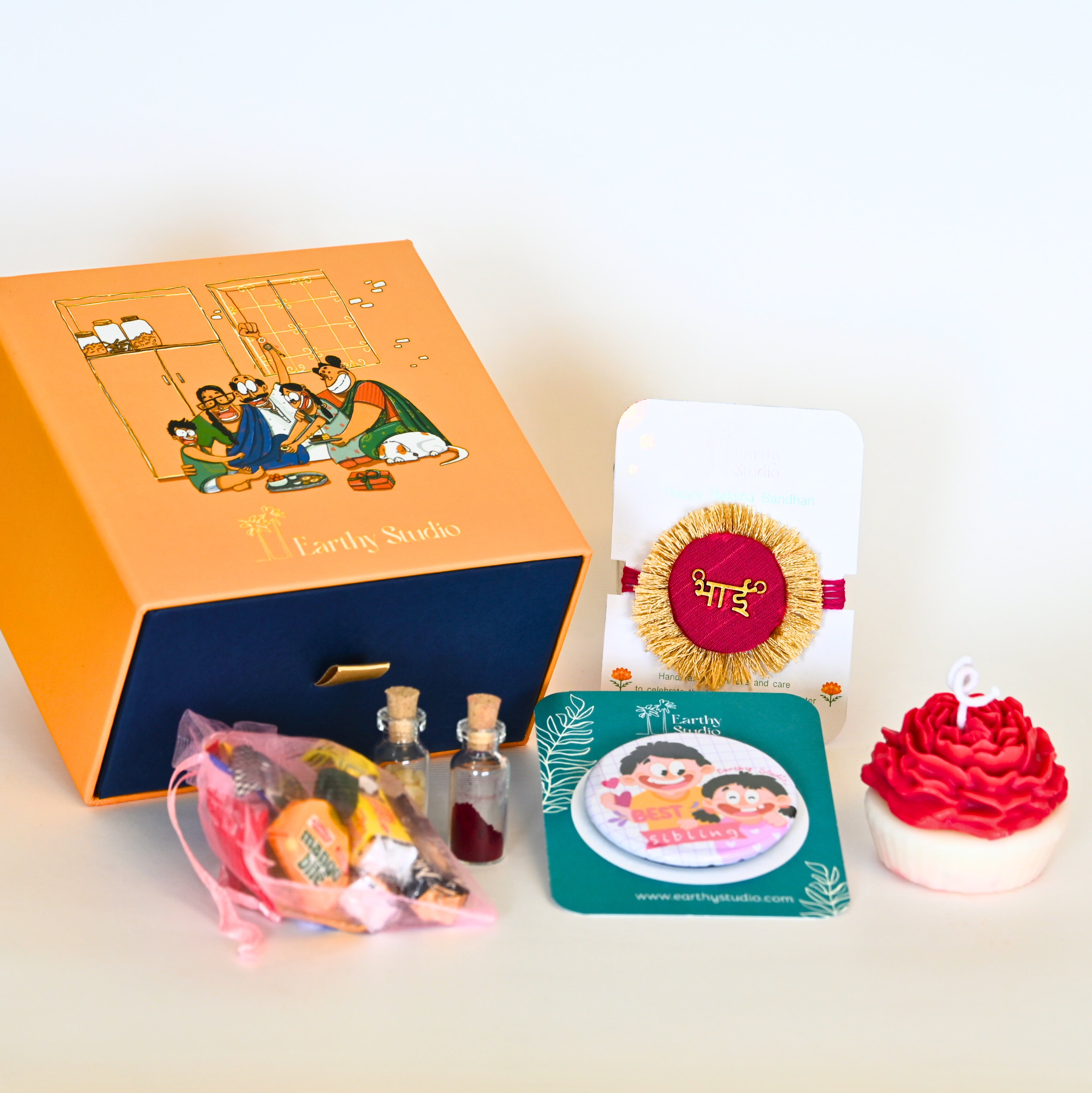 Red Shield Rakhi Premium Gift Box