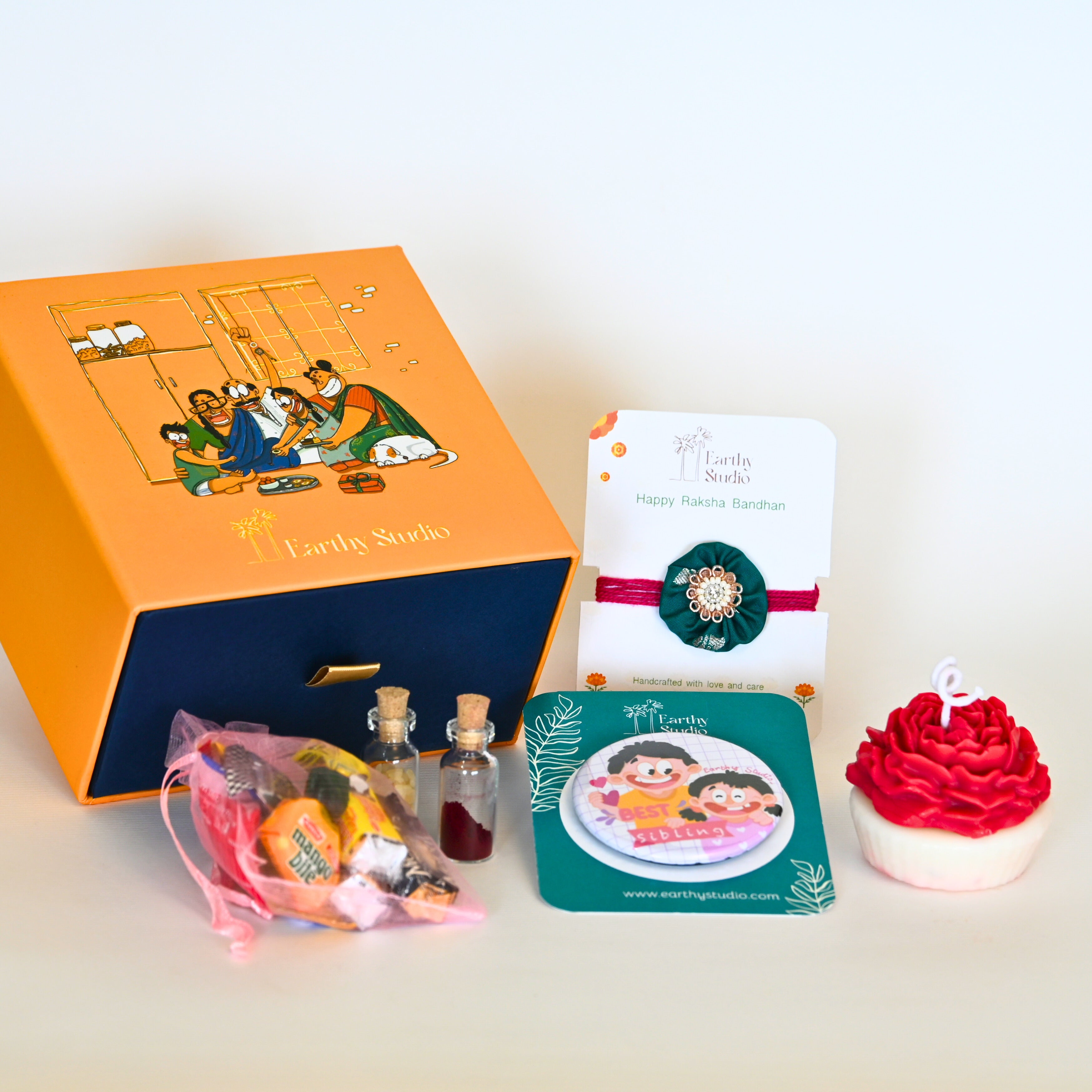 Green Shield Rakhi Premium Gift Box
