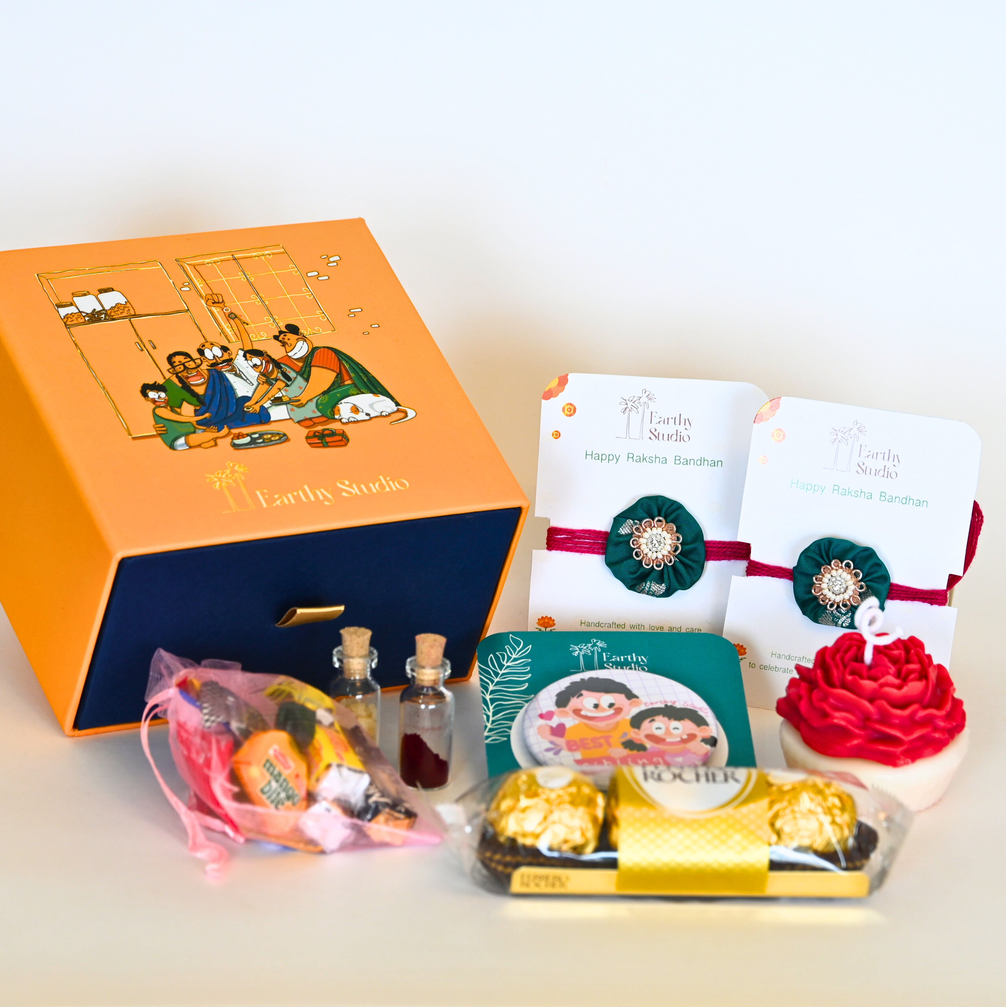 Green Shield Rakhi Premium Gift Box