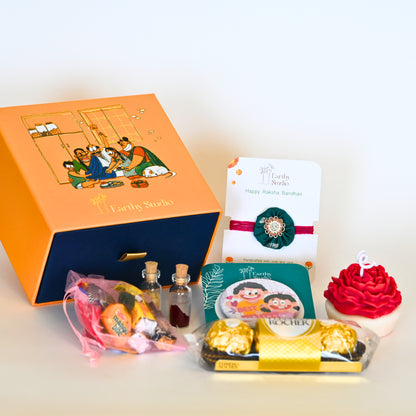 Green Shield Rakhi Premium Gift Box