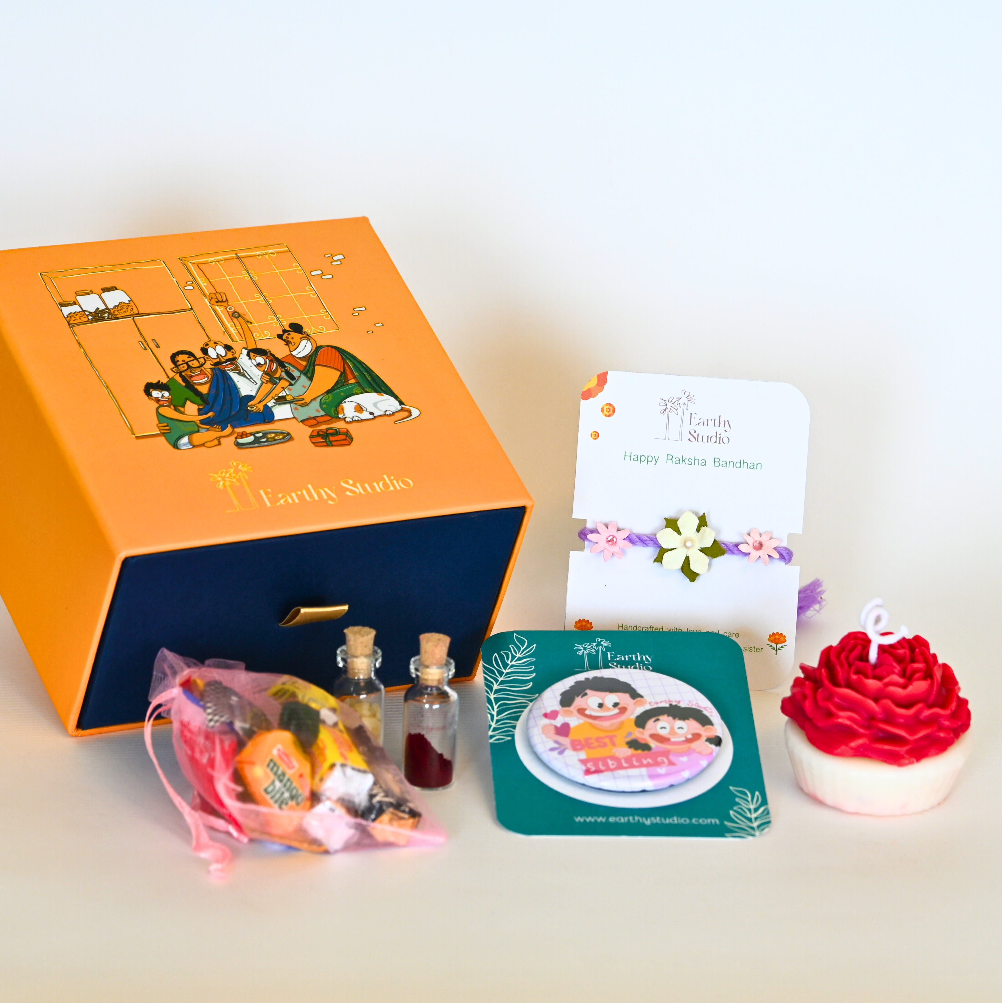 Flower Rakhi Premium Gift Box