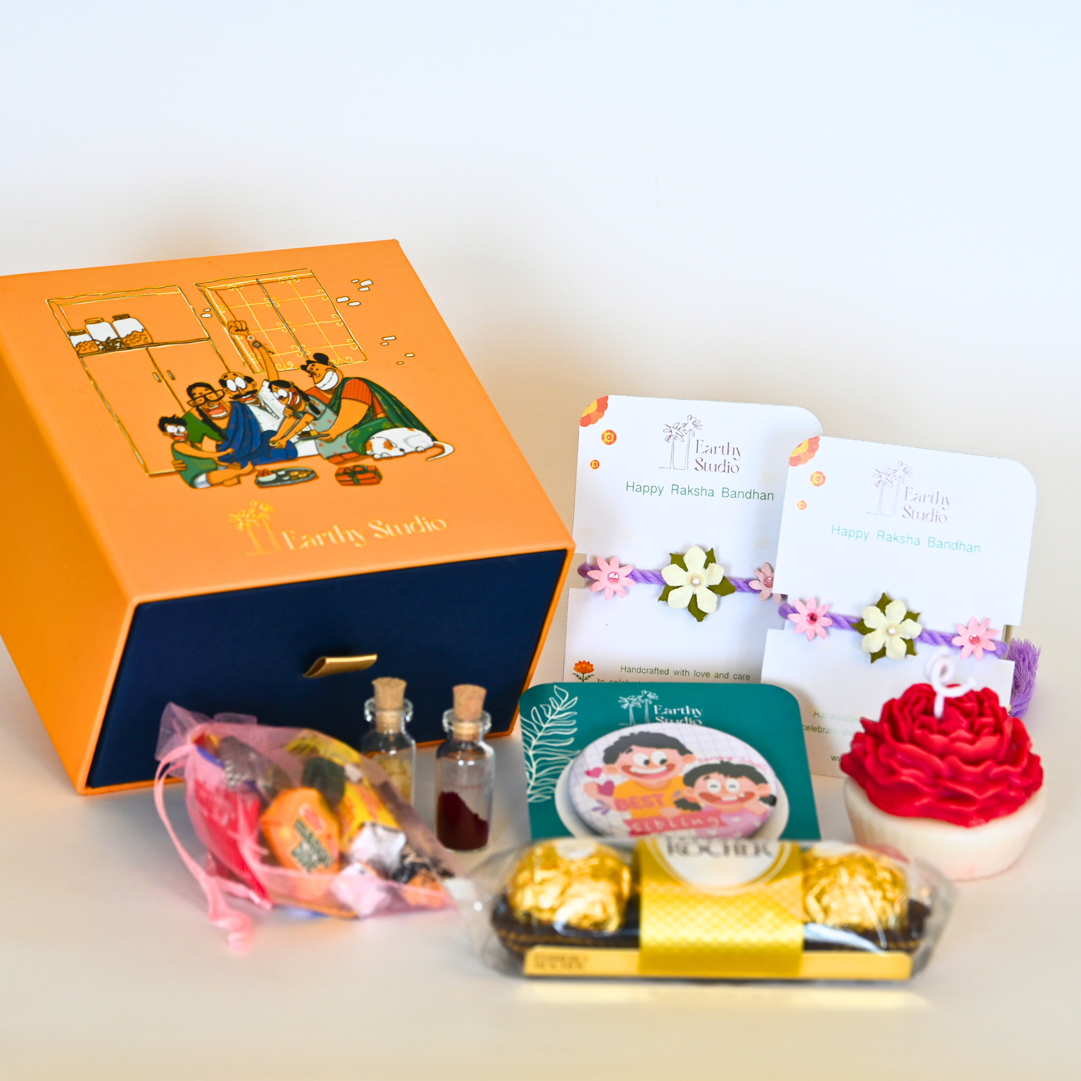 Flower Rakhi Premium Gift Box
