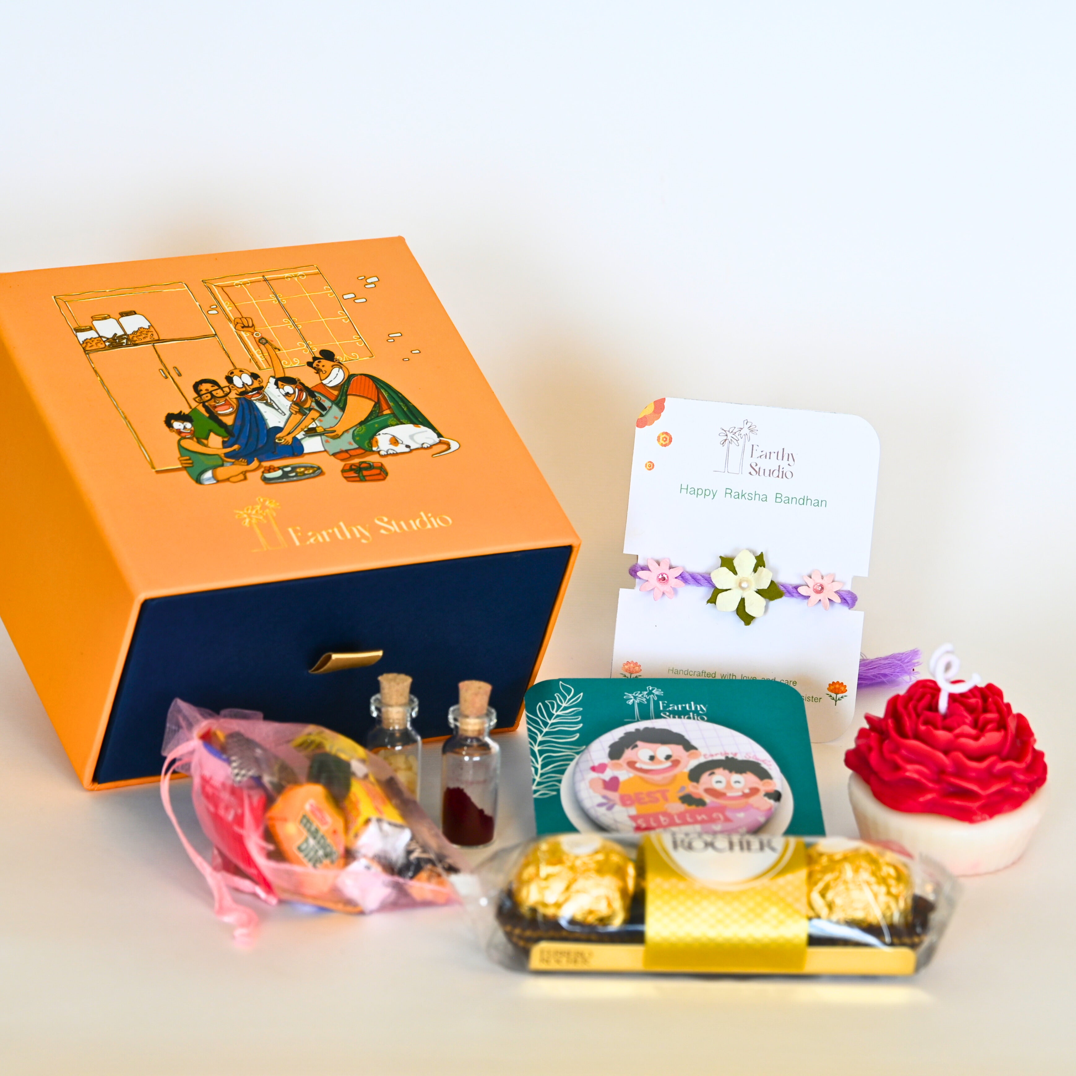 Flower Rakhi Premium Gift Box