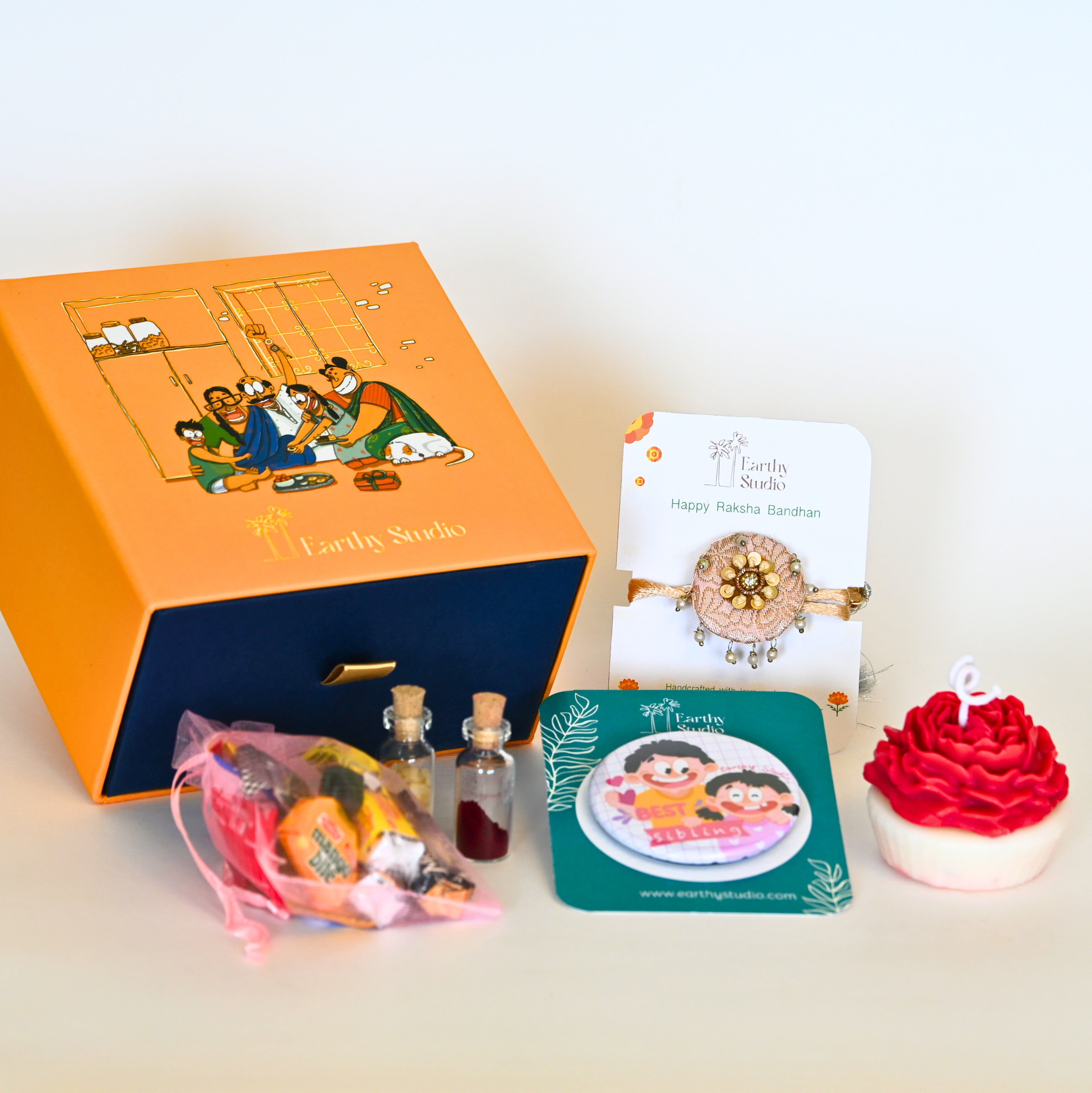 Silver Shield Rakhi Premium Gift Box