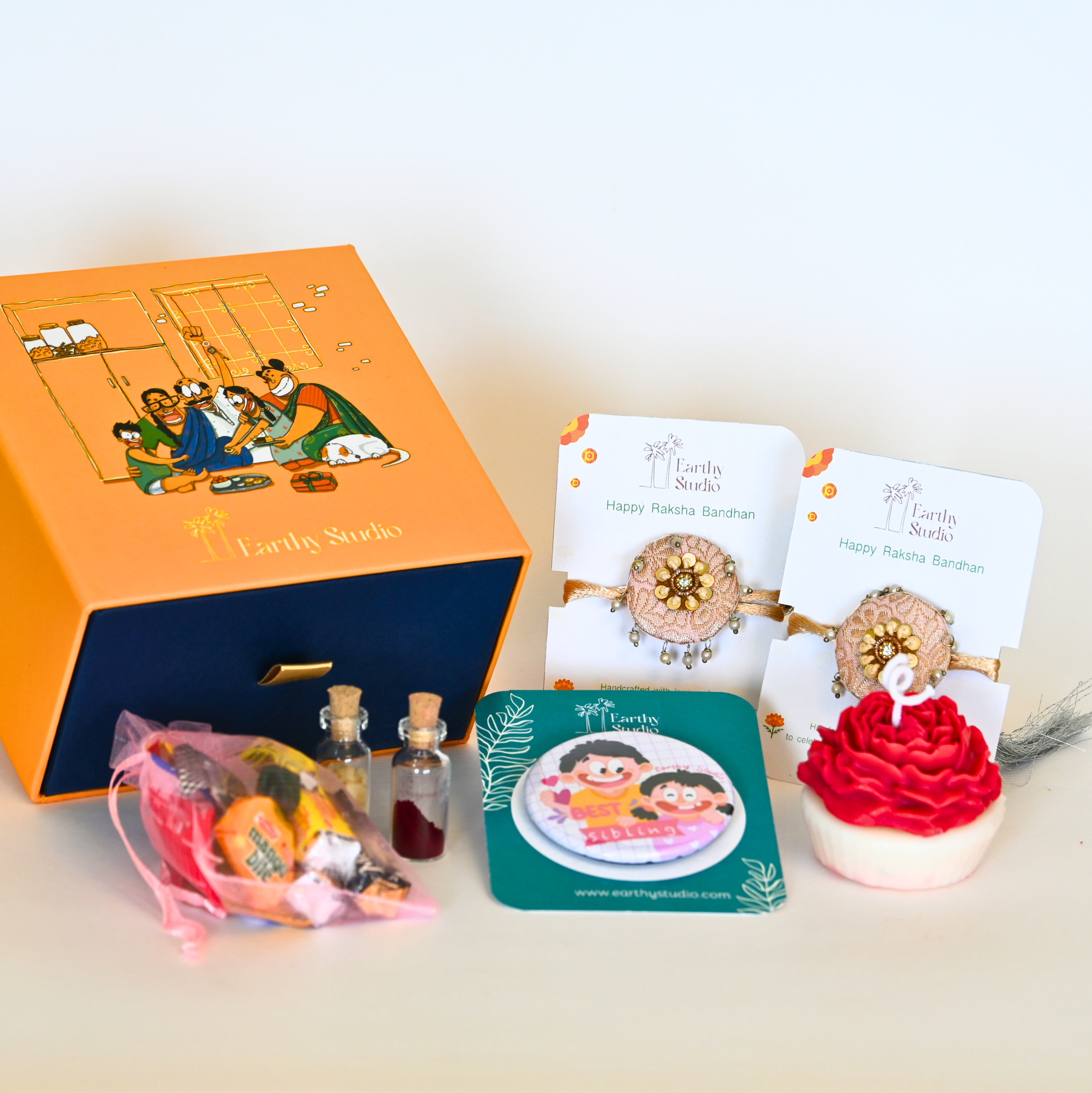 Silver Shield Rakhi Premium Gift Box