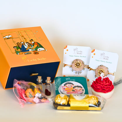 Silver Shield Rakhi Premium Gift Box
