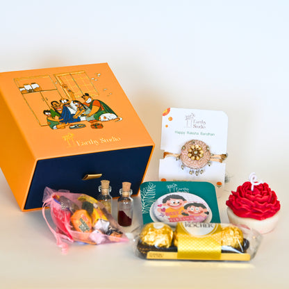 Silver Shield Rakhi Premium Gift Box