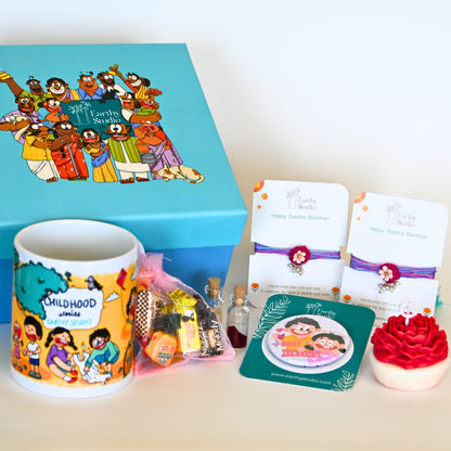 Flower Bead Rakhi Deluxe Gift Box