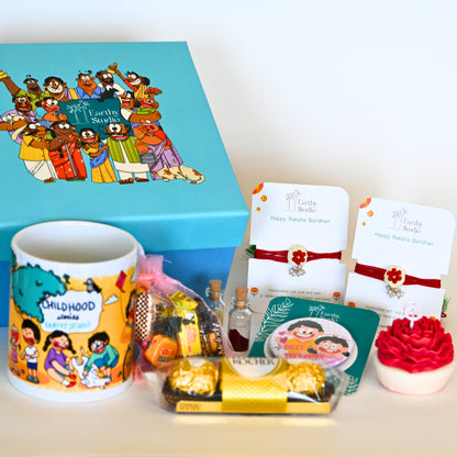 Flower Bead Rakhi Deluxe Gift Box