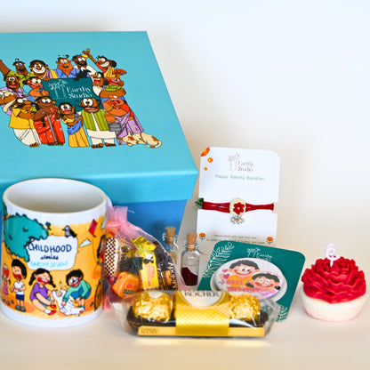 Flower Bead Rakhi Deluxe Gift Box