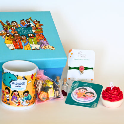 Flower Bead Rakhi Deluxe Gift Box