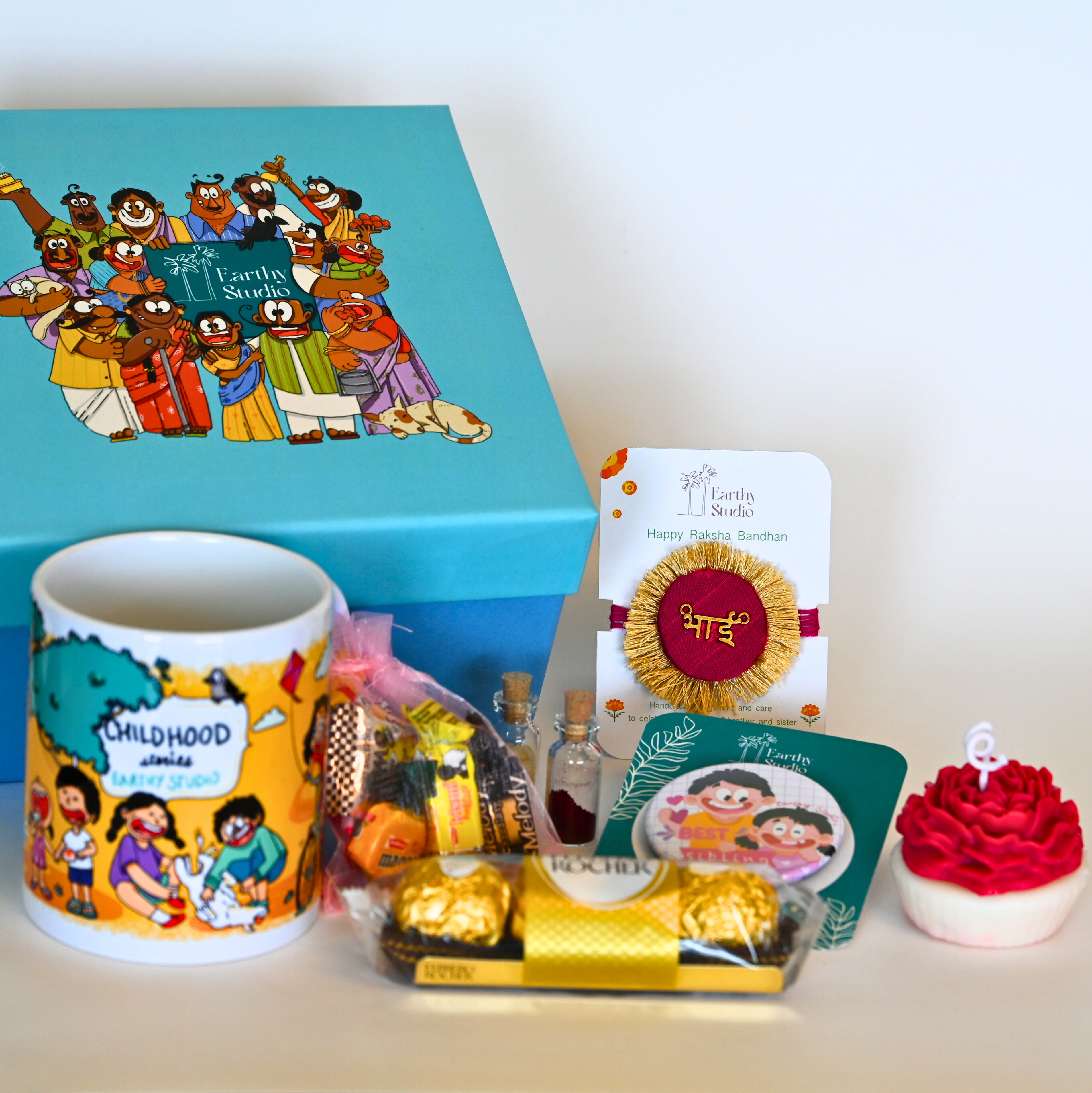 Red Shield Rakhi Deluxe Gift Box