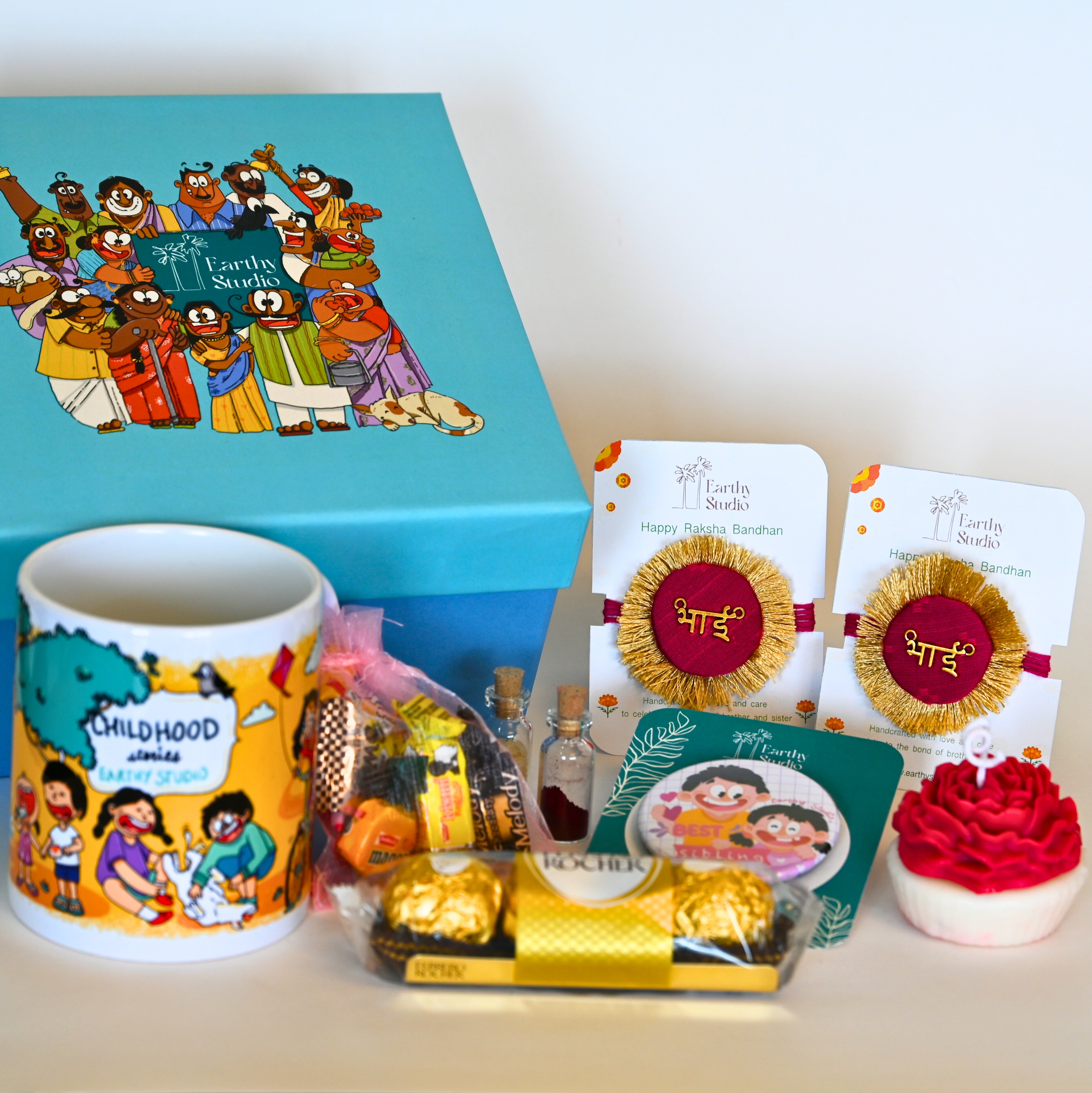 Red Shield Rakhi Deluxe Gift Box
