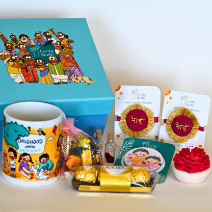 Red Shield Rakhi Deluxe Gift Box