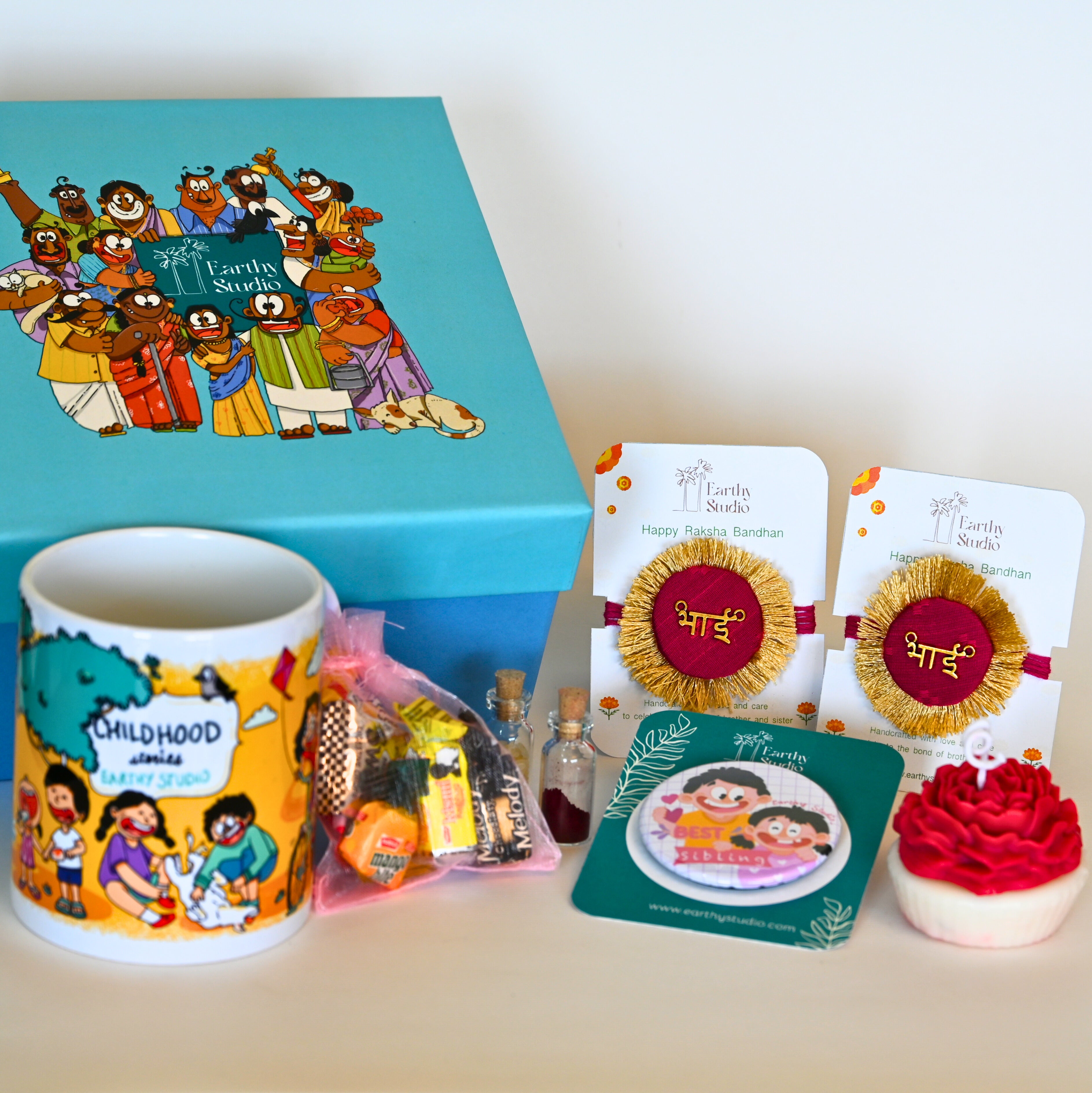 Red Shield Rakhi Deluxe Gift Box
