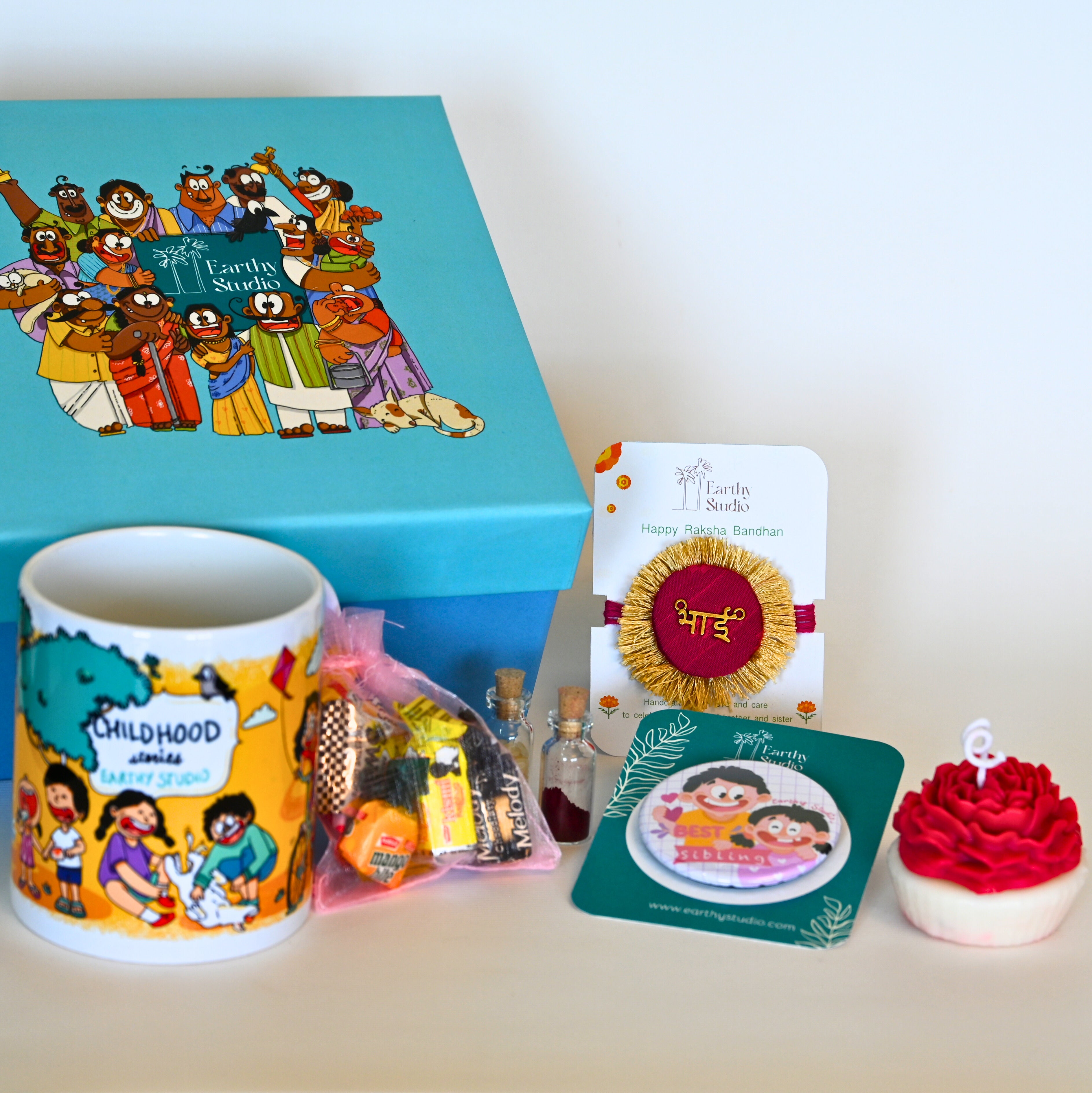 Red Shield Rakhi Deluxe Gift Box