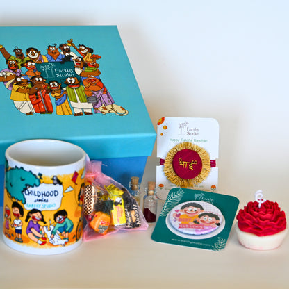 Red Shield Rakhi Deluxe Gift Box