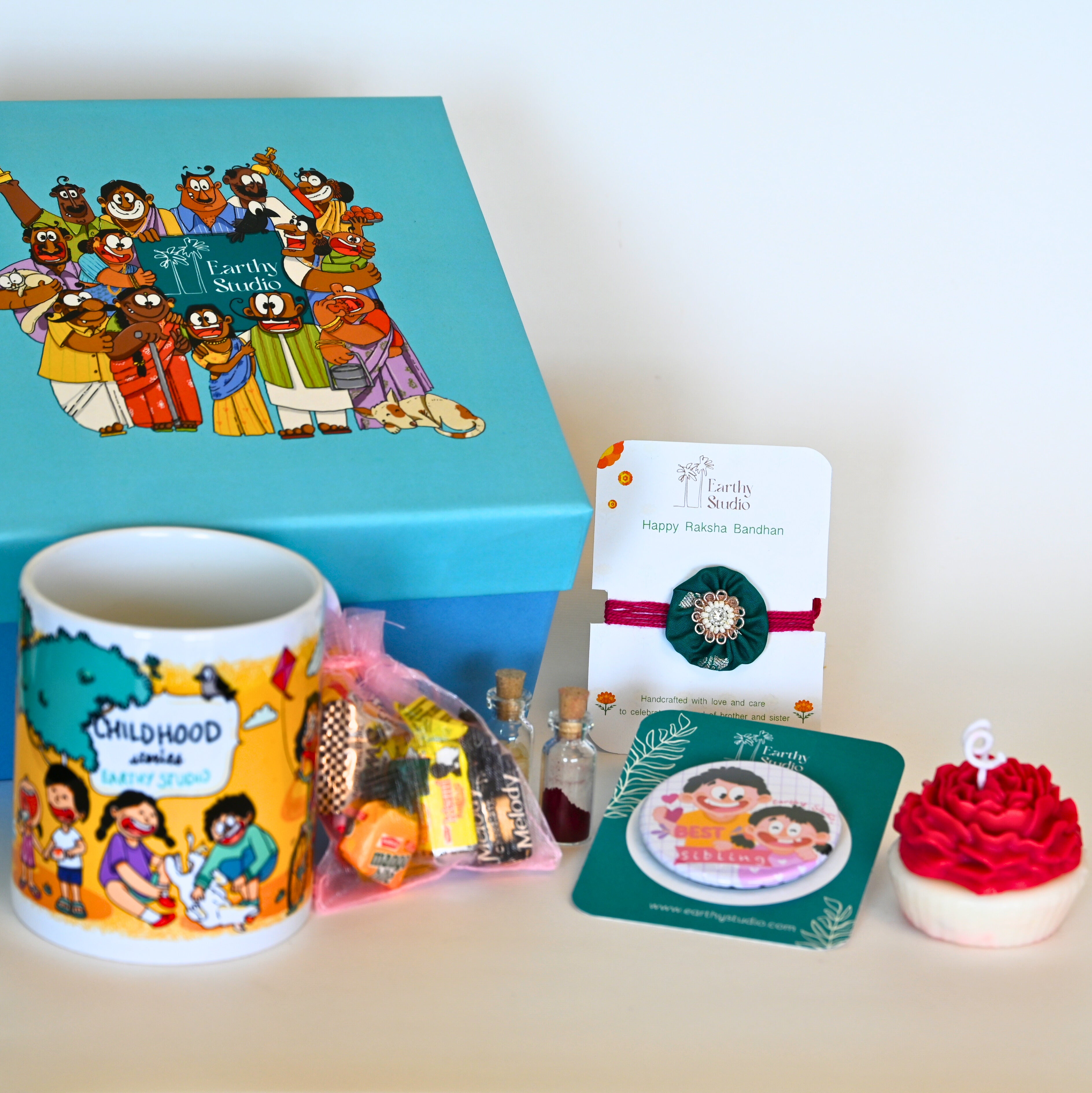 Green Shield Rakhi Deluxe Gift Box