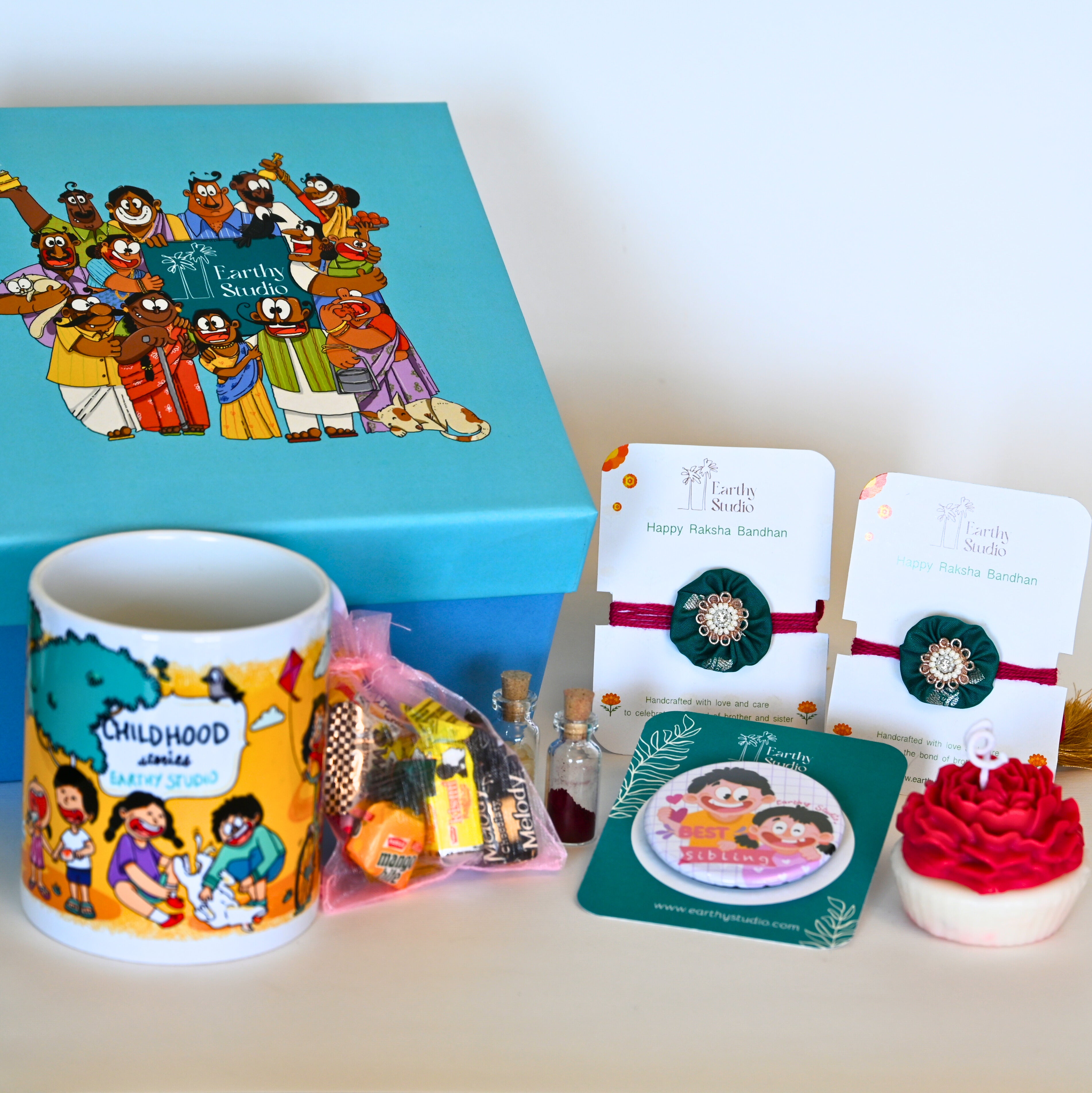 Green Shield Rakhi Deluxe Gift Box