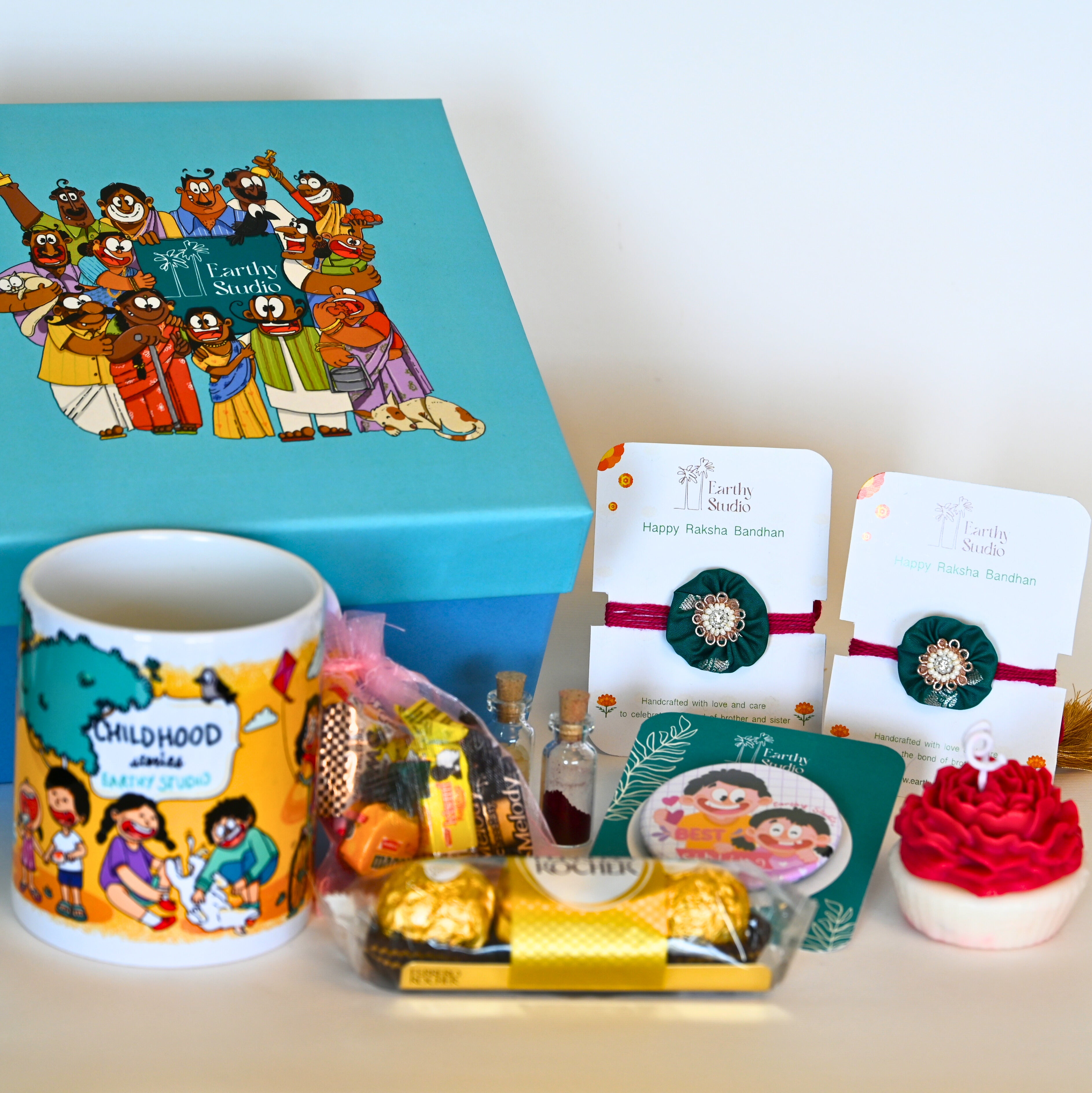 Green Shield Rakhi Deluxe Gift Box