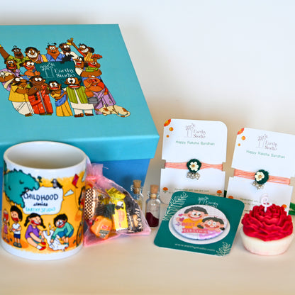 Flower Bead Rakhi Deluxe Gift Box