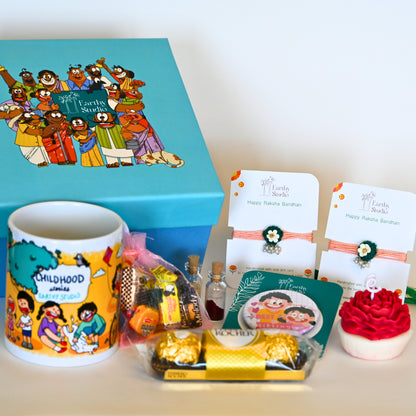Flower Bead Rakhi Deluxe Gift Box