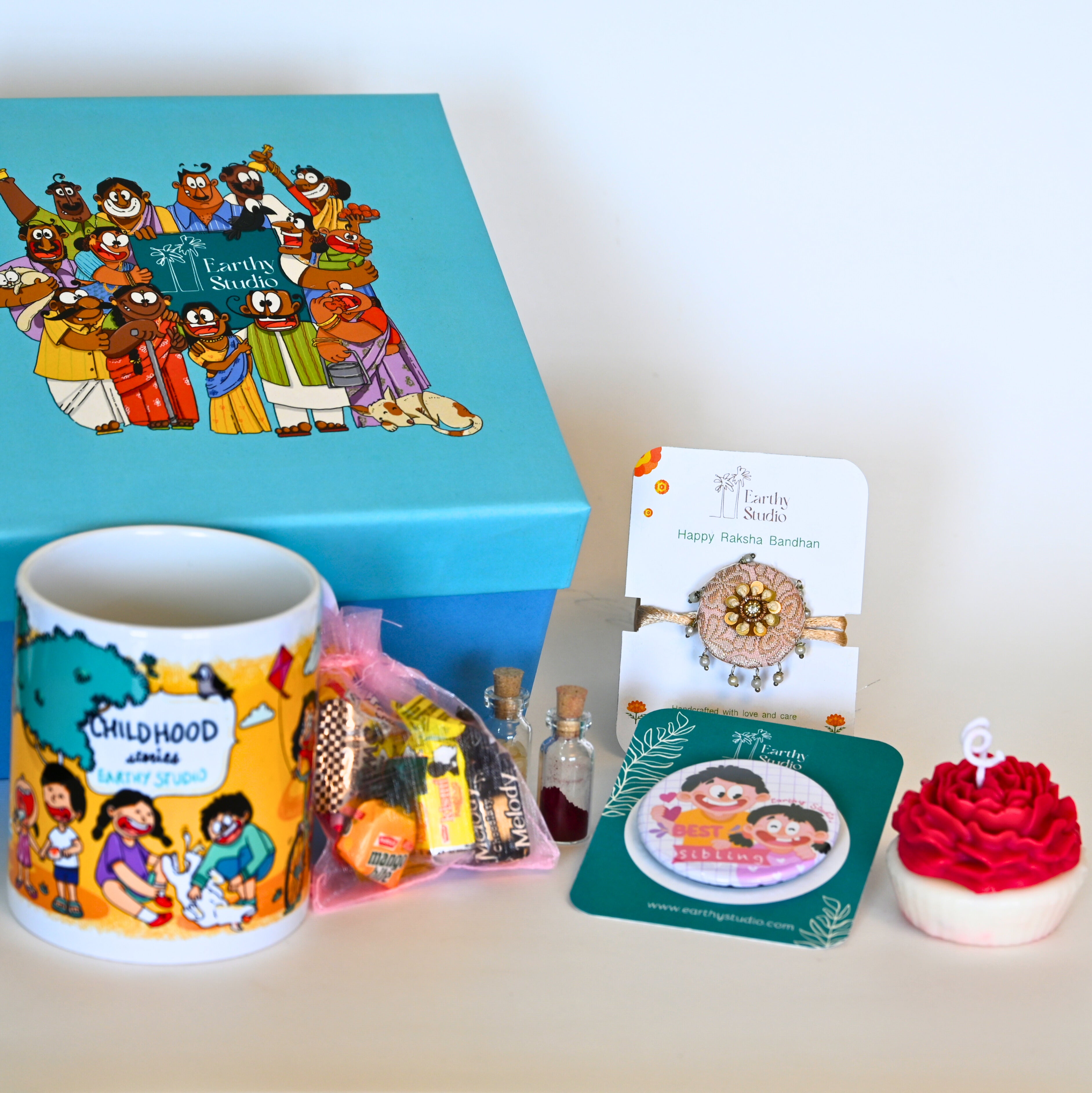 Silver Shield Rakhi Deluxe Gift Box