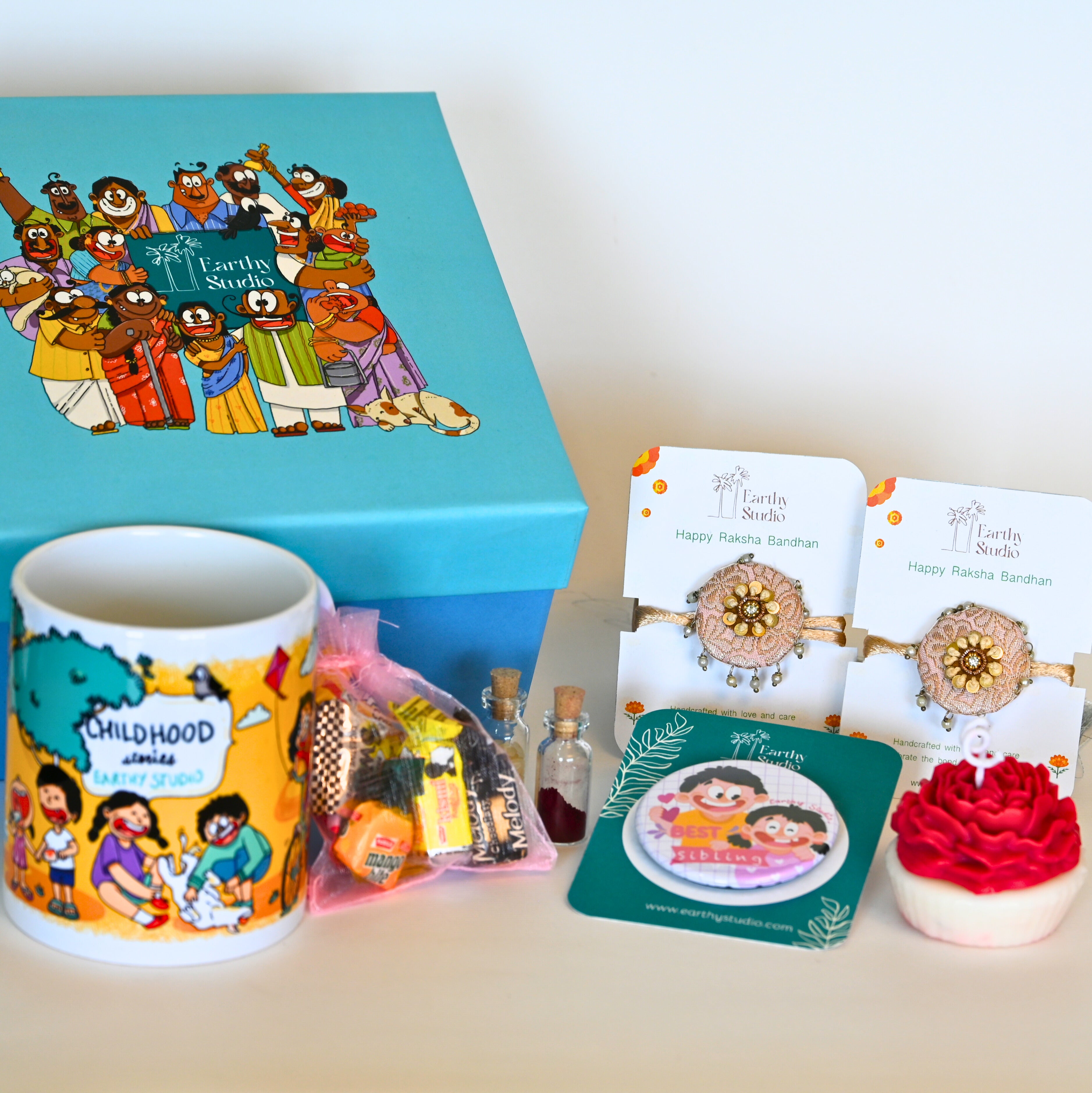Silver Shield Rakhi Deluxe Gift Box