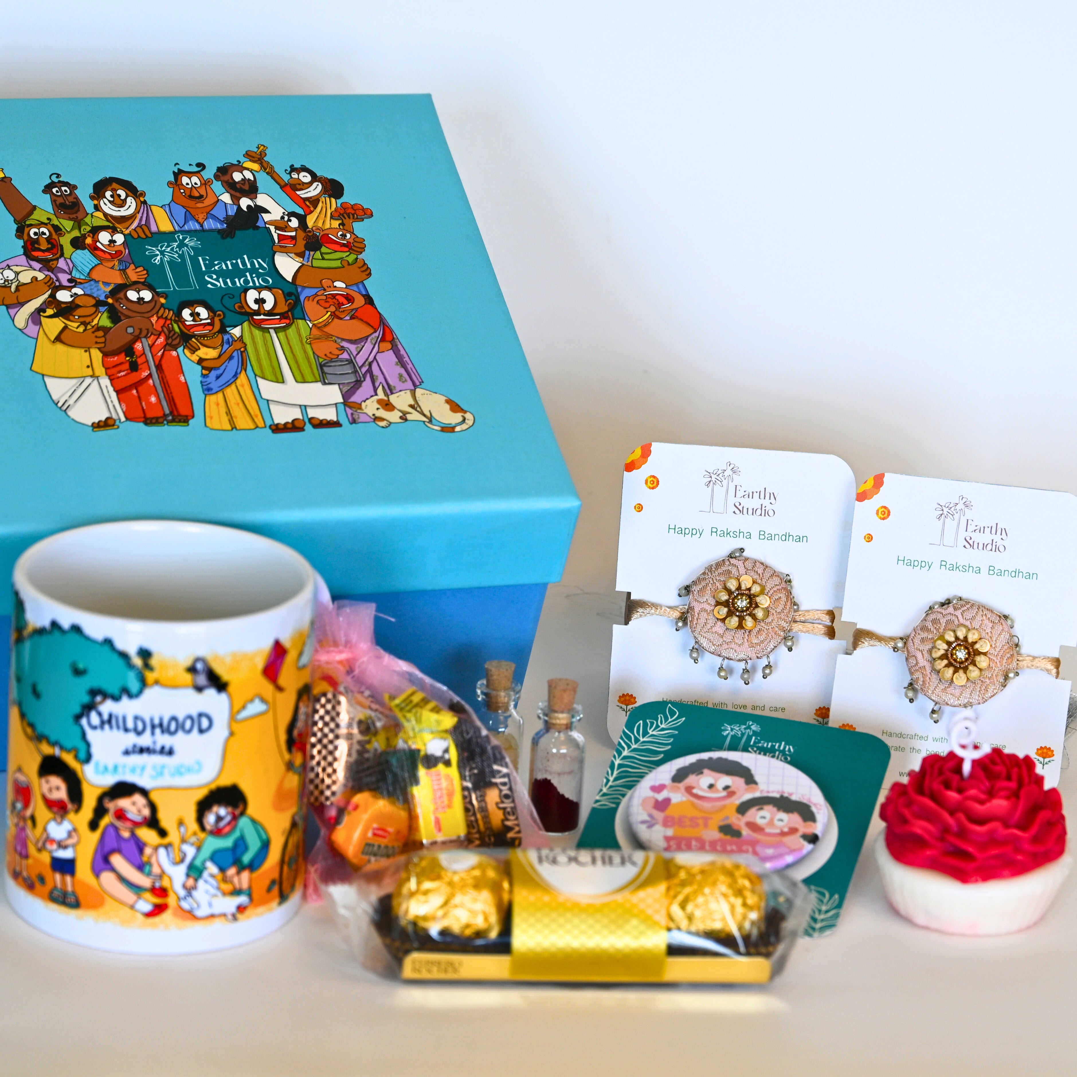 Silver Shield Rakhi Deluxe Gift Box