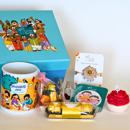 Silver Shield Rakhi Deluxe Gift Box