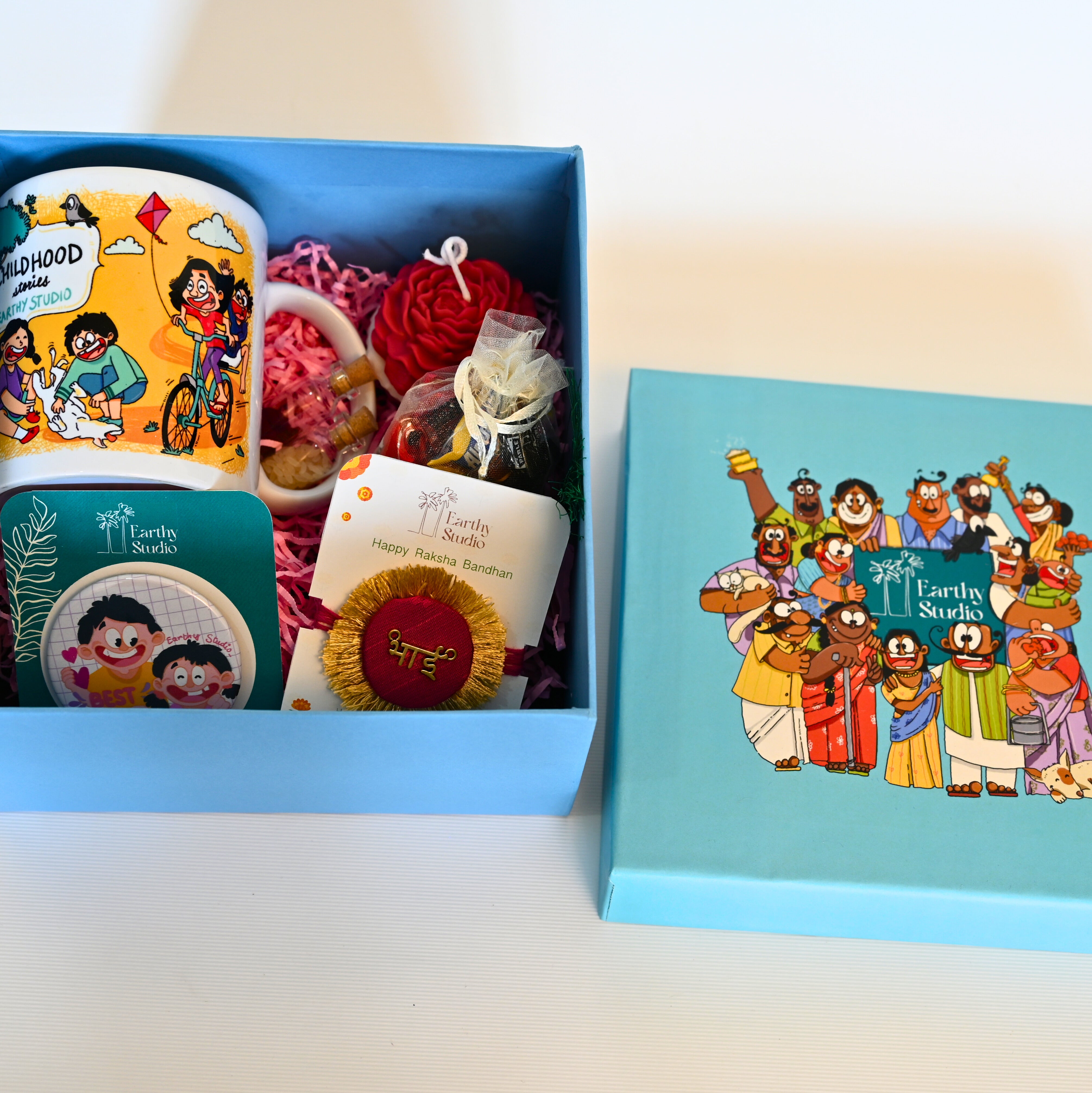 Red Shield Rakhi Deluxe Gift Box
